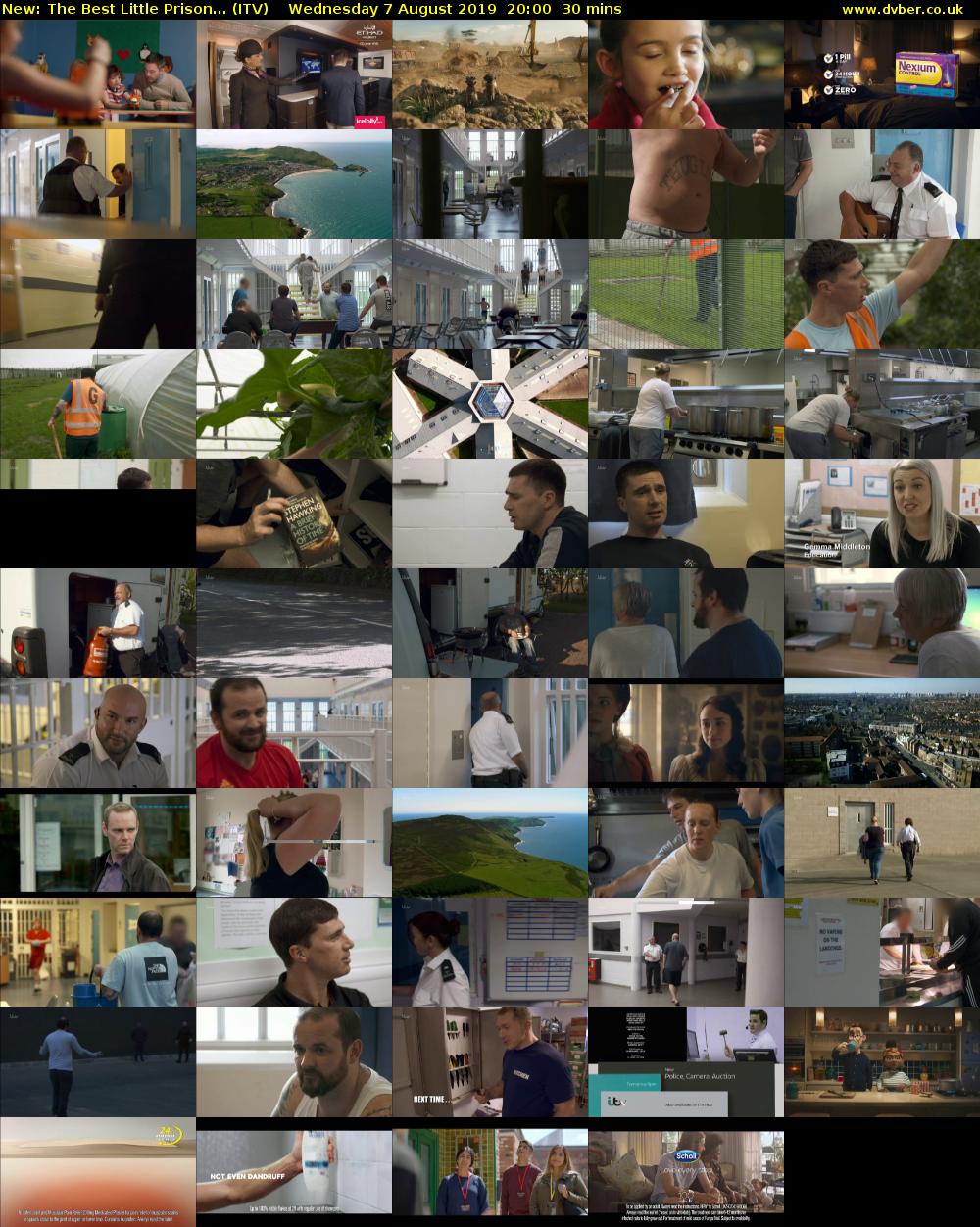 The Best Little Prison... (ITV) Wednesday 7 August 2019 20:00 - 20:30