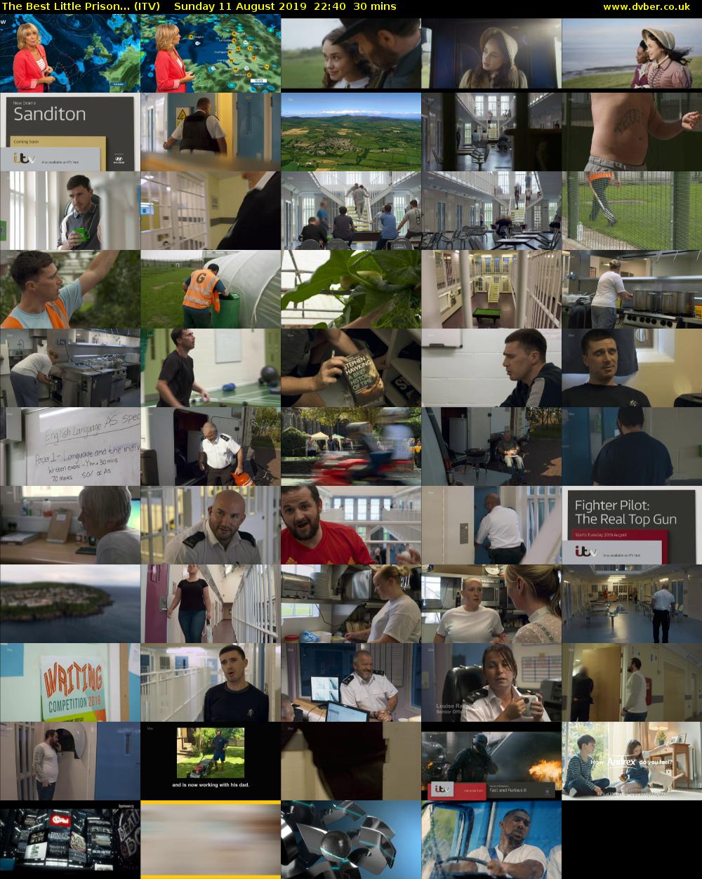 The Best Little Prison... (ITV) Sunday 11 August 2019 22:40 - 23:10