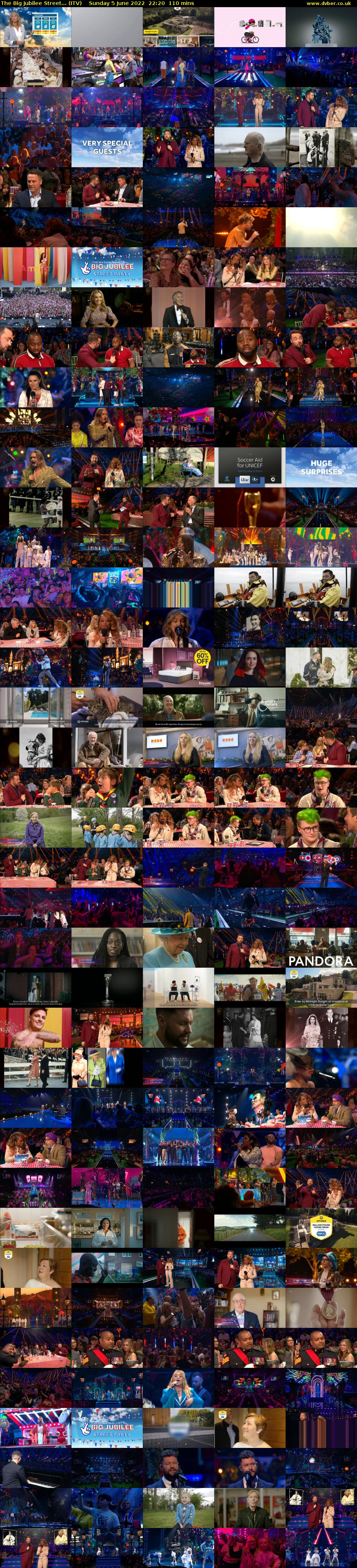 The Big Jubilee Street... (ITV) Sunday 5 June 2022 22:20 - 00:10