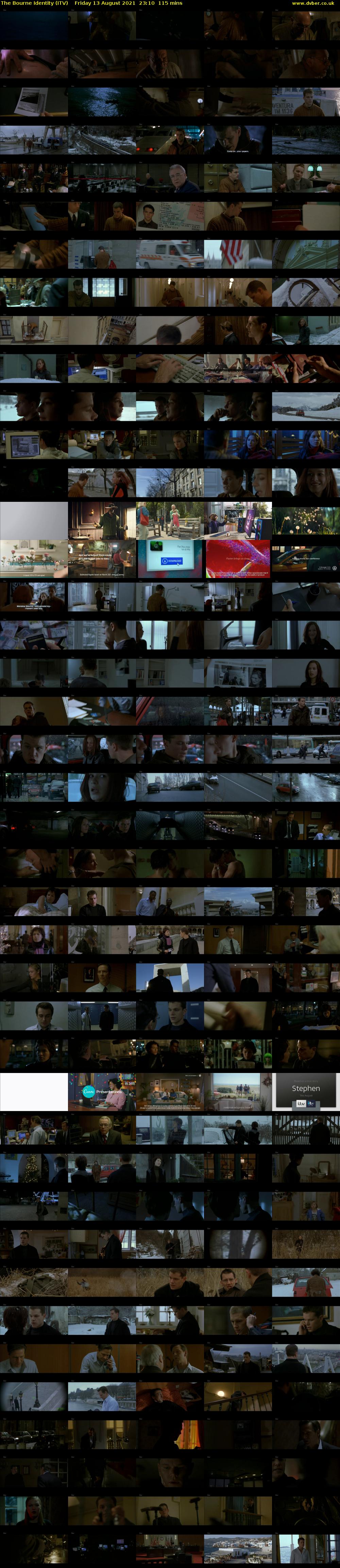 The Bourne Identity (ITV) Friday 13 August 2021 23:10 - 01:05