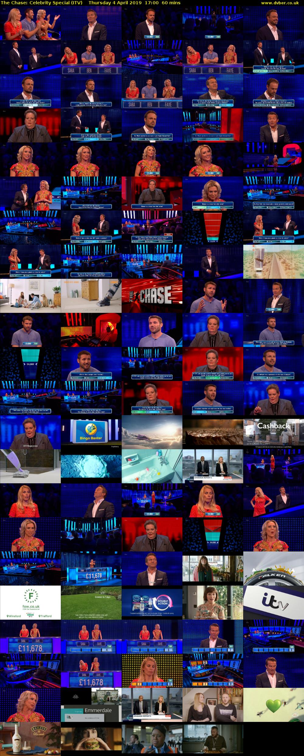 The Chase: Celebrity Special (ITV) Thursday 4 April 2019 17:00 - 18:00