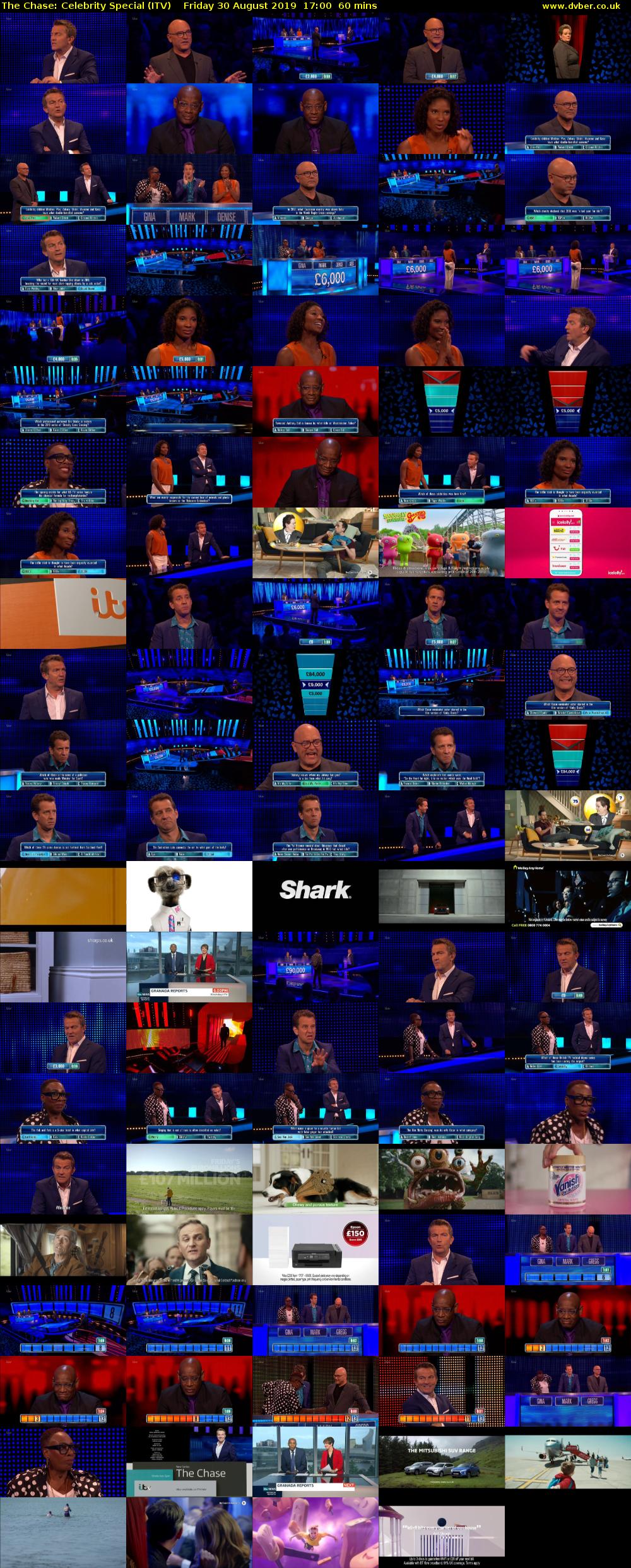 The Chase: Celebrity Special (ITV) Friday 30 August 2019 17:00 - 18:00