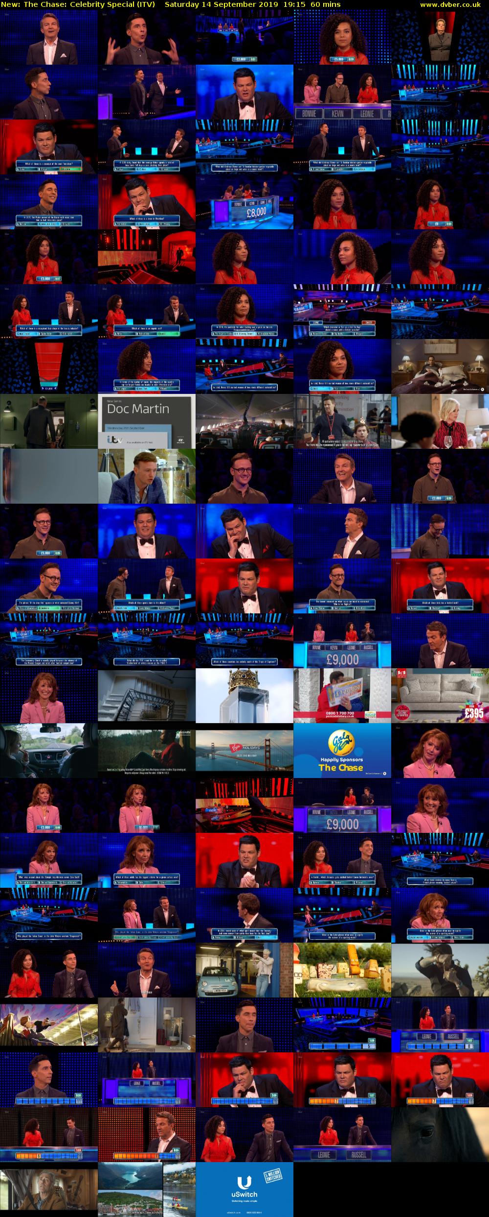 The Chase: Celebrity Special (ITV) Saturday 14 September 2019 19:15 - 20:15