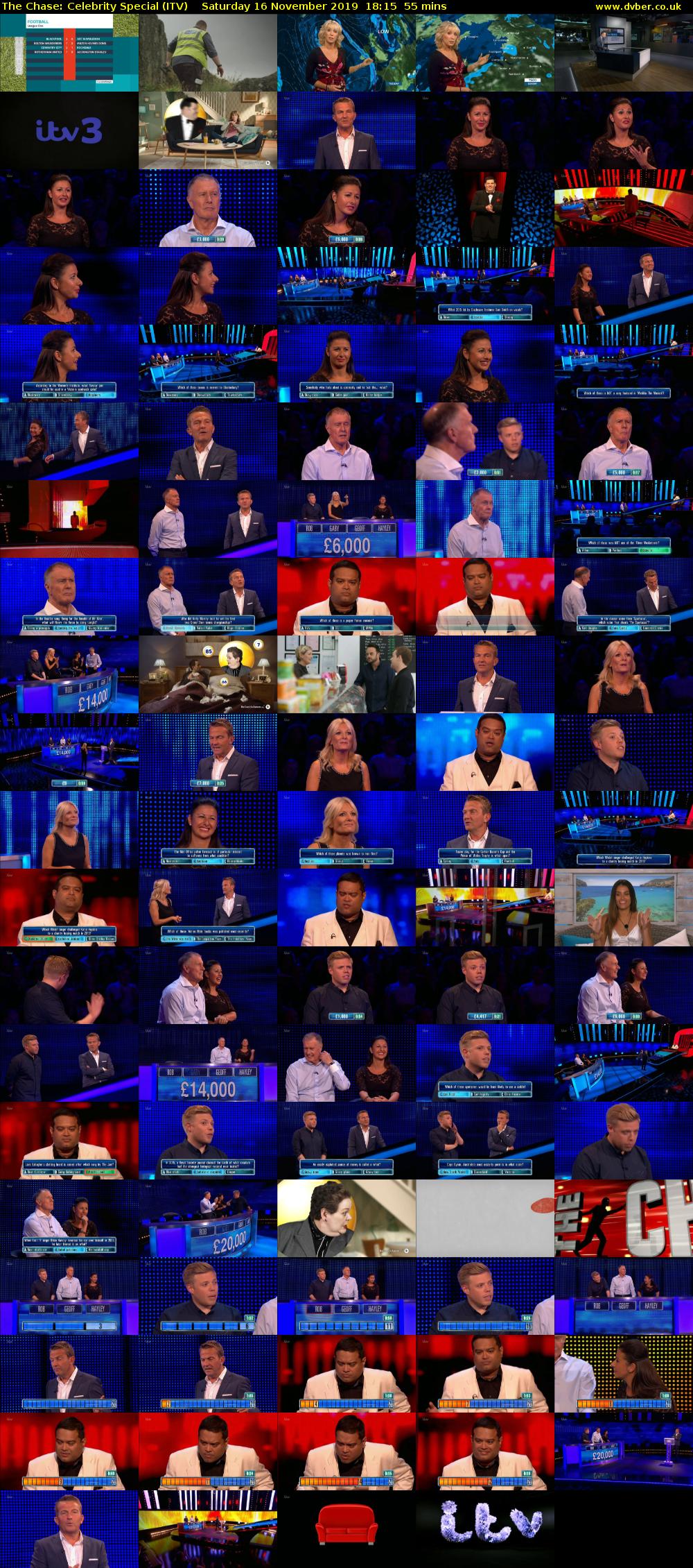 The Chase: Celebrity Special (ITV) Saturday 16 November 2019 18:15 - 19:10