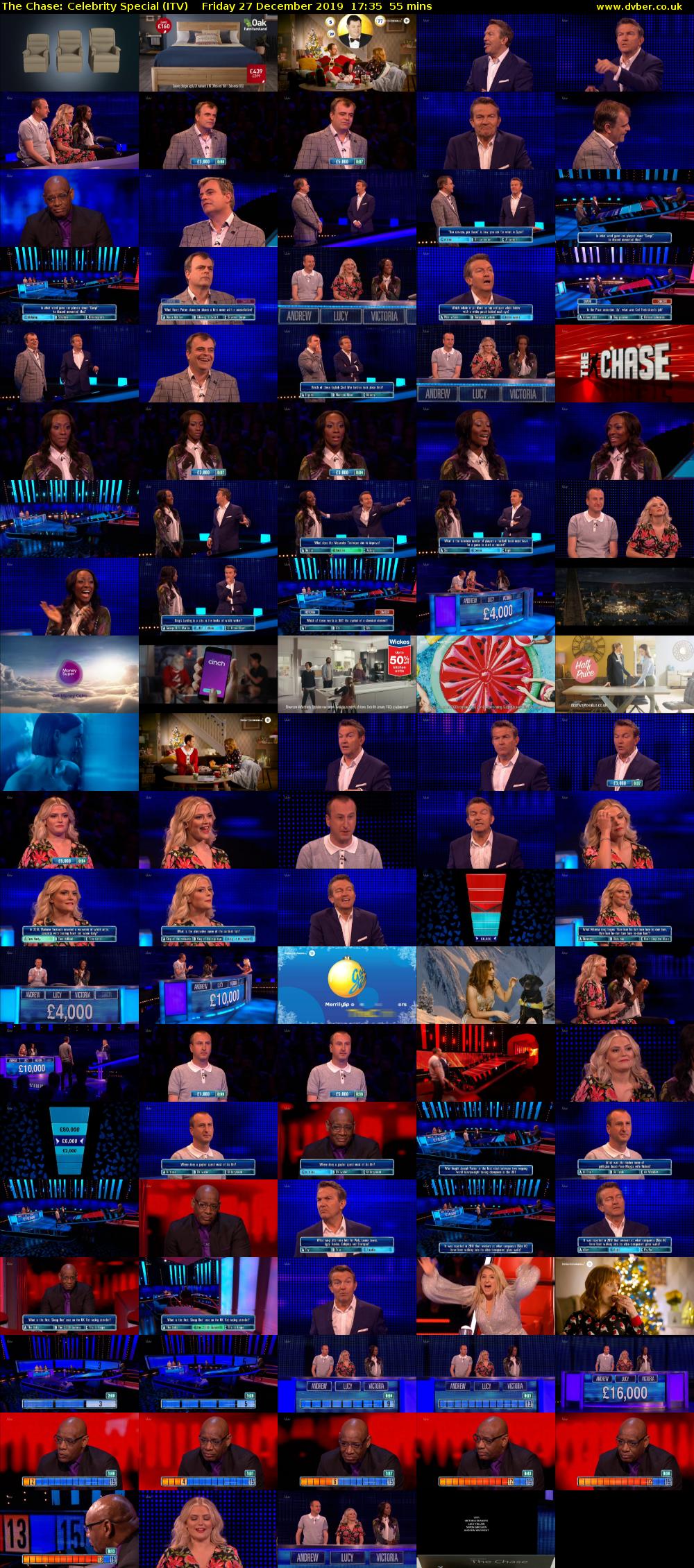The Chase: Celebrity Special (ITV) Friday 27 December 2019 17:35 - 18:30