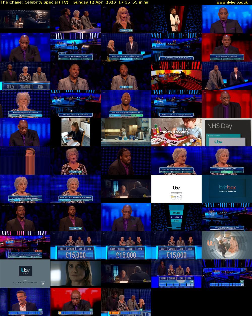 The Chase: Celebrity Special (ITV) Sunday 12 April 2020 17:35 - 18:30