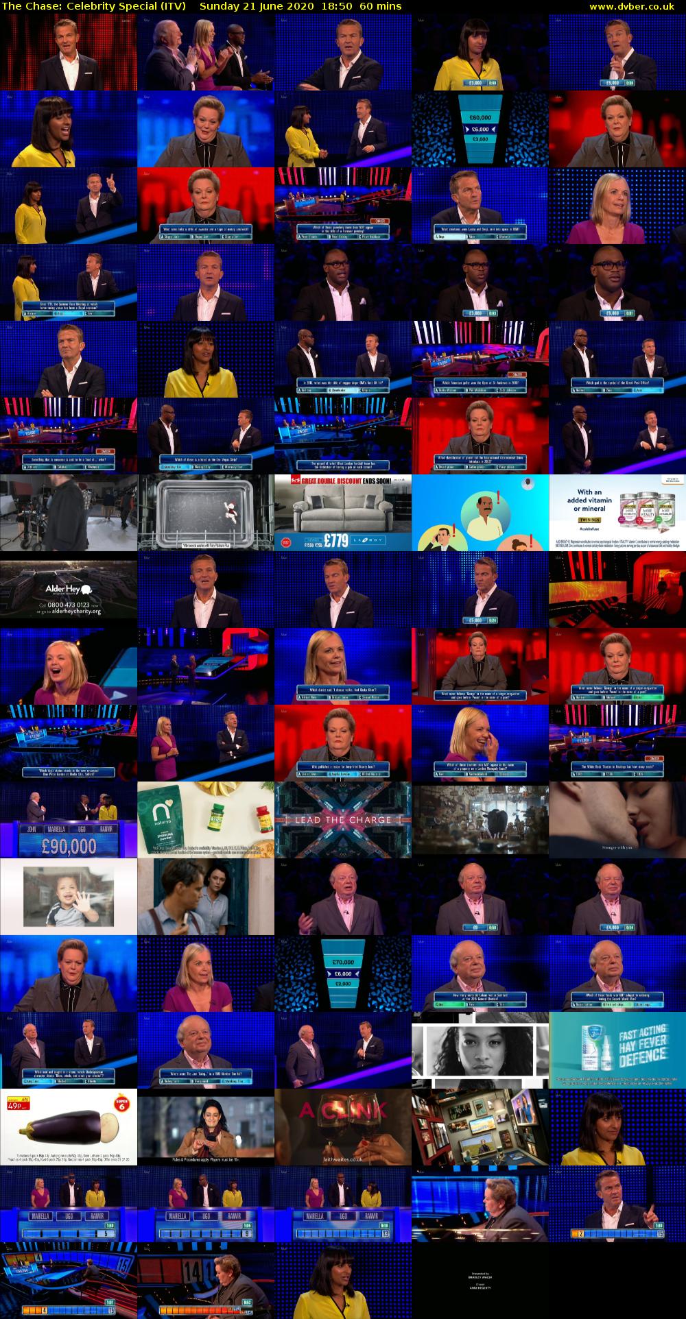 The Chase: Celebrity Special (ITV) Sunday 21 June 2020 18:50 - 19:50