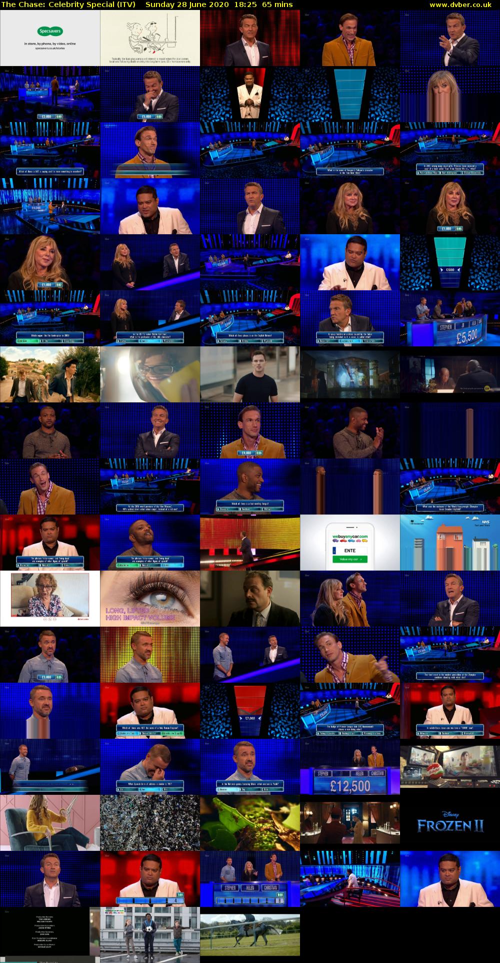 The Chase: Celebrity Special (ITV) Sunday 28 June 2020 18:25 - 19:30