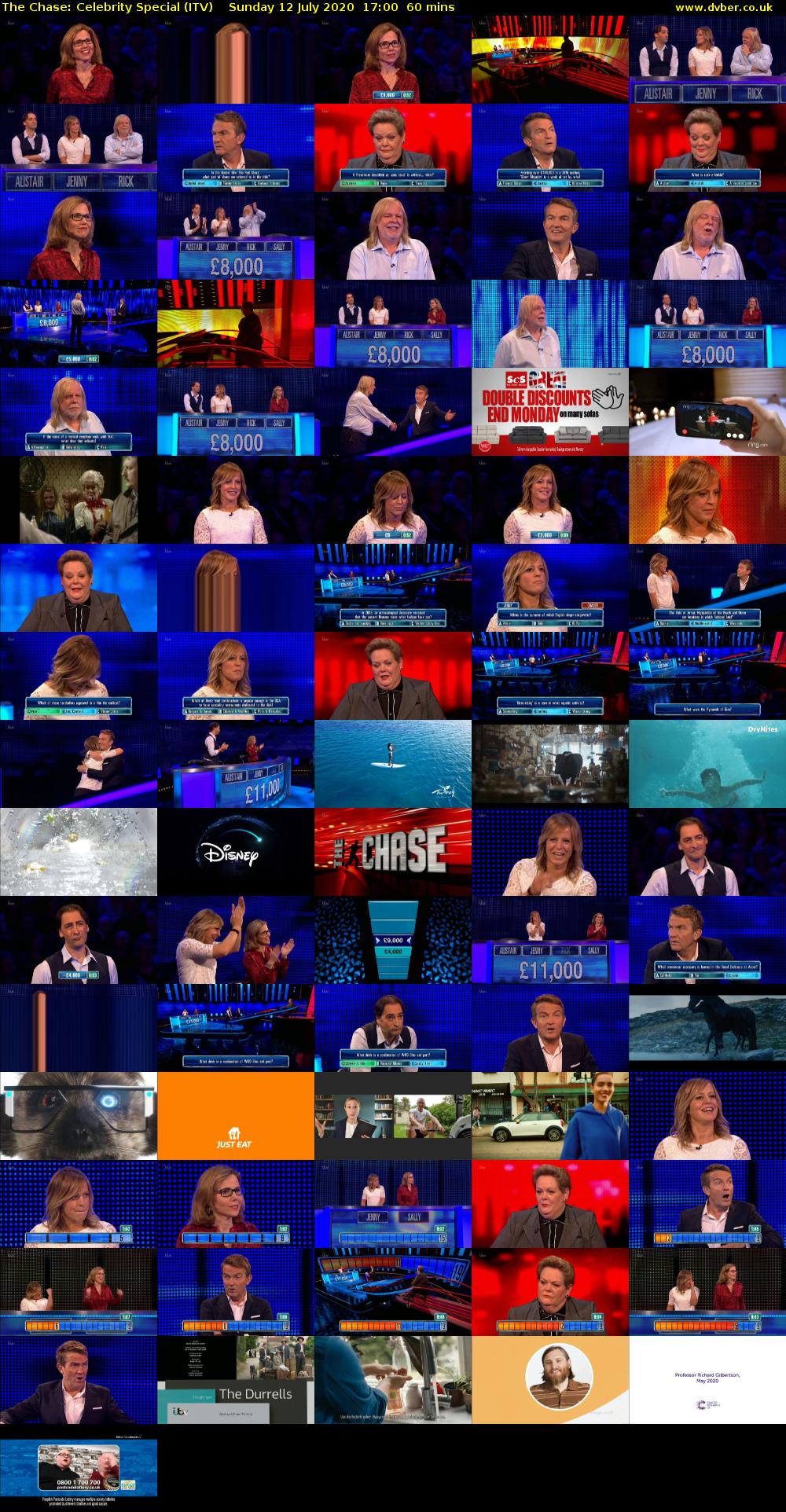 The Chase: Celebrity Special (ITV) Sunday 12 July 2020 17:00 - 18:00