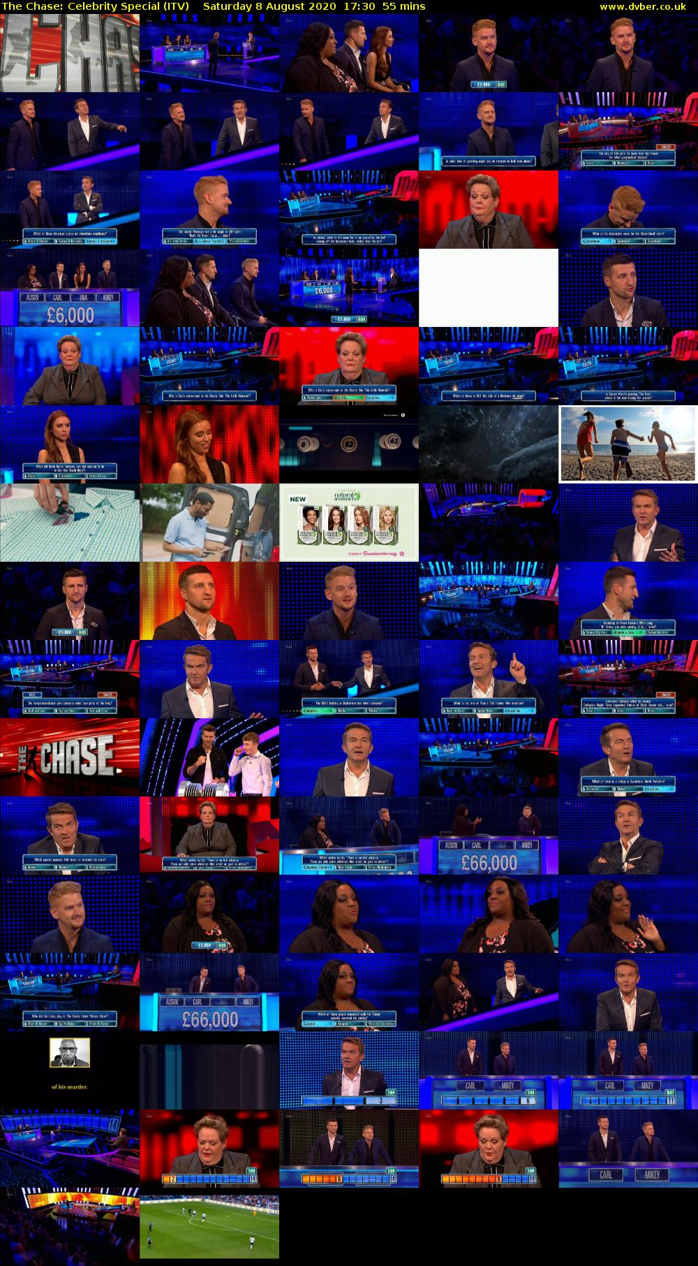 The Chase: Celebrity Special (ITV) Saturday 8 August 2020 17:30 - 18:25