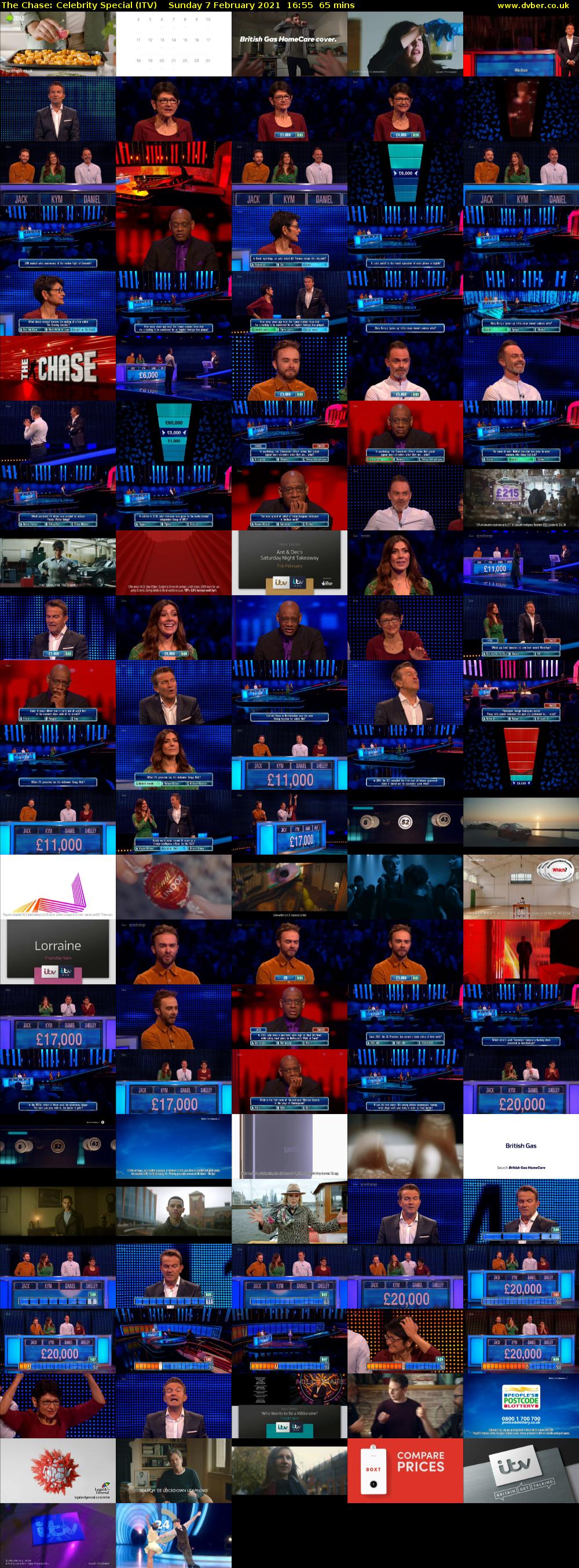 The Chase: Celebrity Special (ITV) Sunday 7 February 2021 16:55 - 18:00