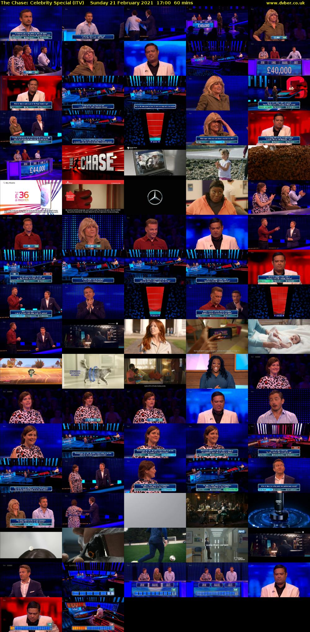 The Chase: Celebrity Special (ITV) Sunday 21 February 2021 17:00 - 18:00