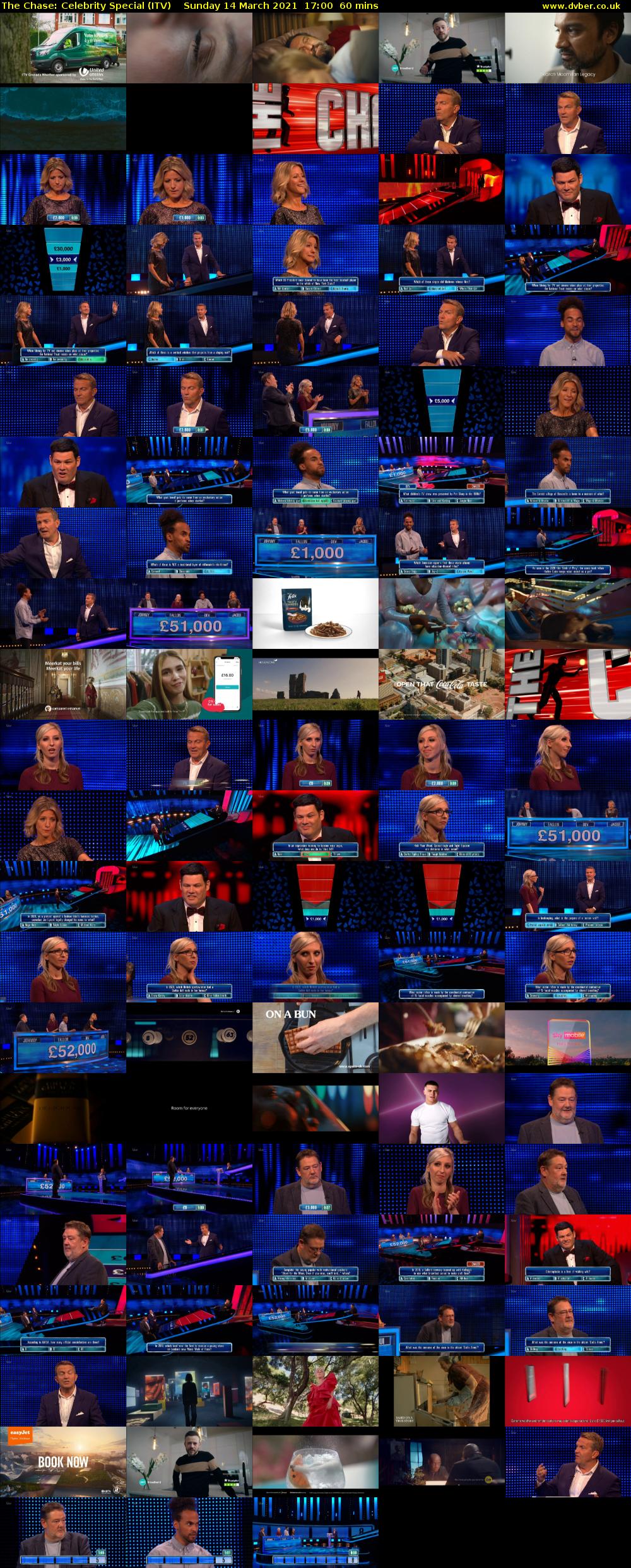 The Chase: Celebrity Special (ITV) Sunday 14 March 2021 17:00 - 18:00