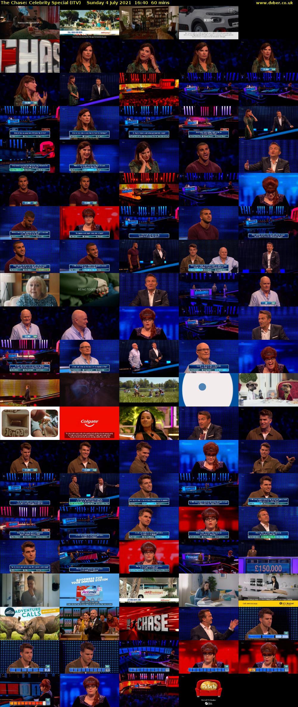 The Chase: Celebrity Special (ITV) Sunday 4 July 2021 16:40 - 17:40