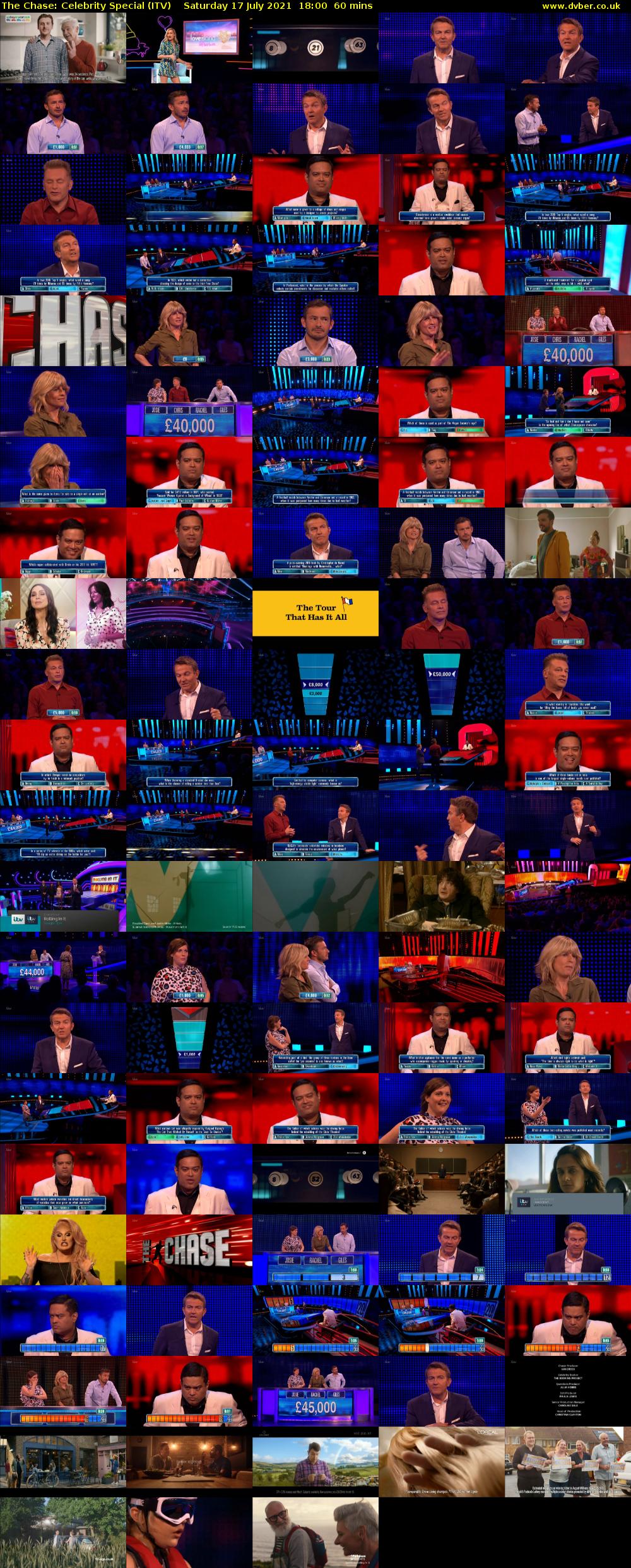 The Chase: Celebrity Special (ITV) Saturday 17 July 2021 18:00 - 19:00
