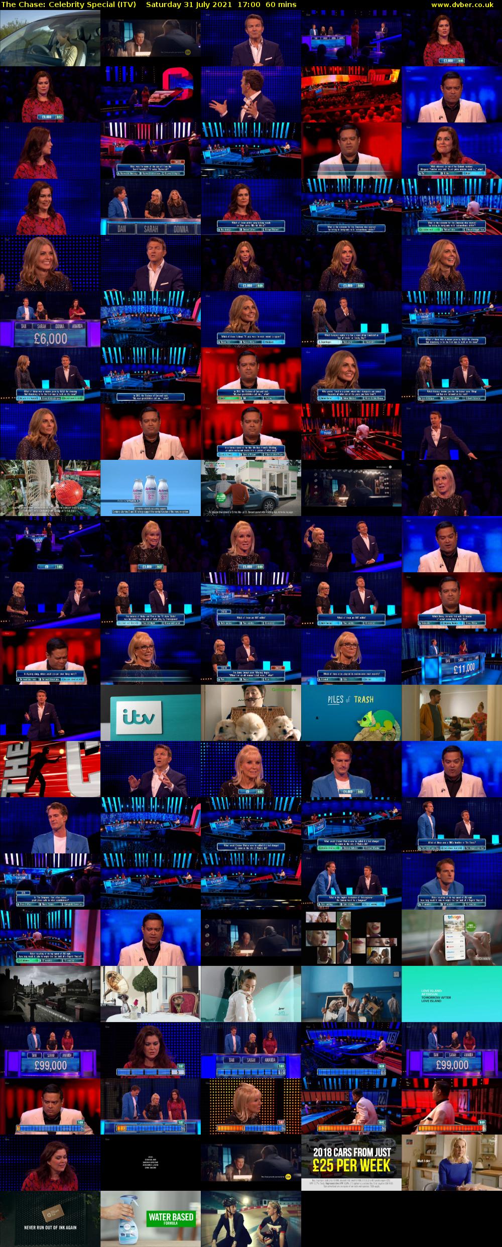 The Chase: Celebrity Special (ITV) Saturday 31 July 2021 17:00 - 18:00