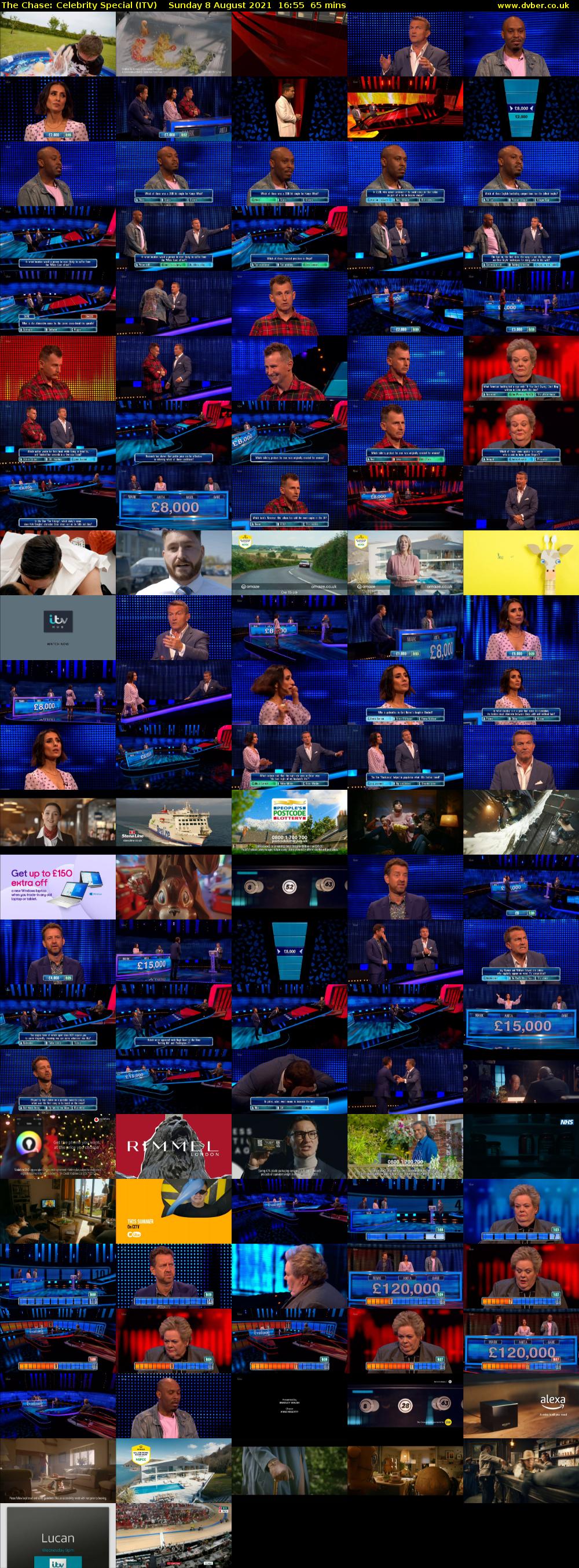 The Chase: Celebrity Special (ITV) Sunday 8 August 2021 16:55 - 18:00