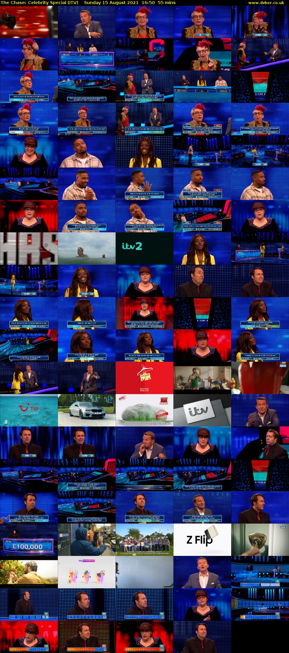 The Chase: Celebrity Special (ITV) Sunday 15 August 2021 16:50 - 17:45