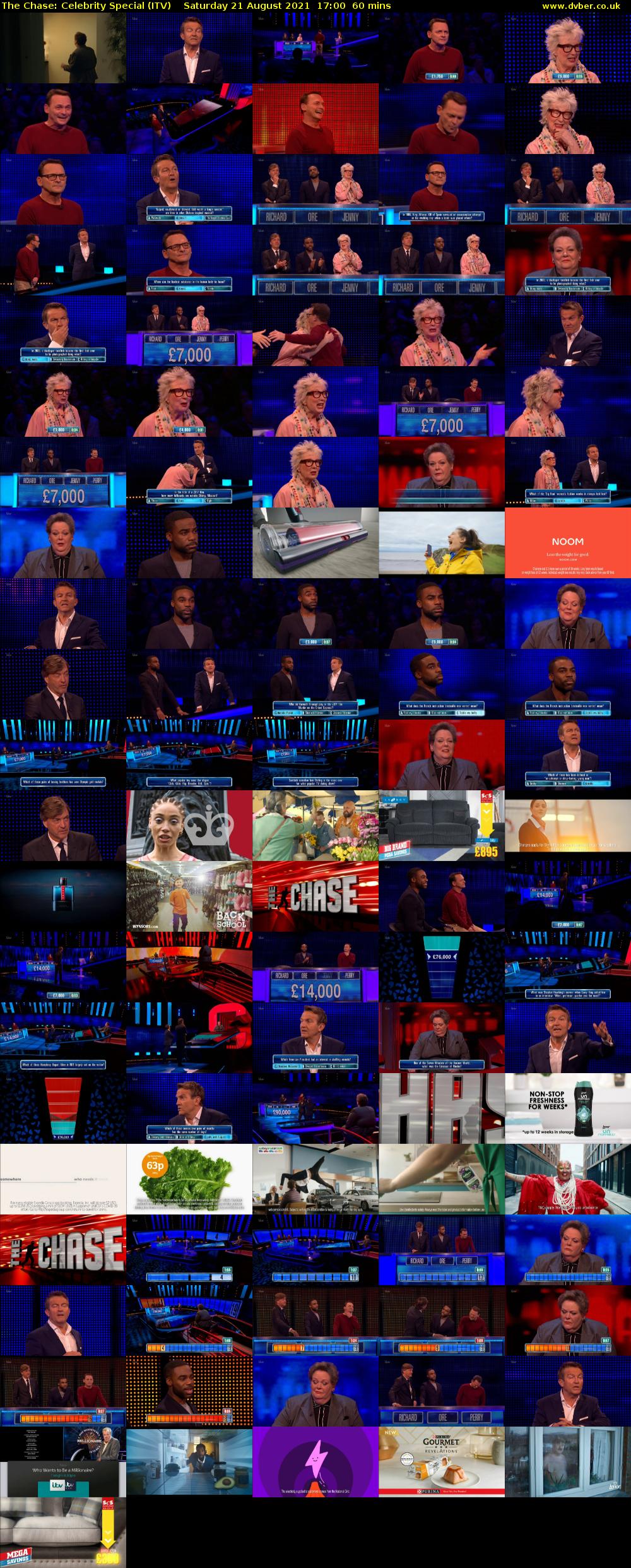 The Chase: Celebrity Special (ITV) Saturday 21 August 2021 17:00 - 18:00