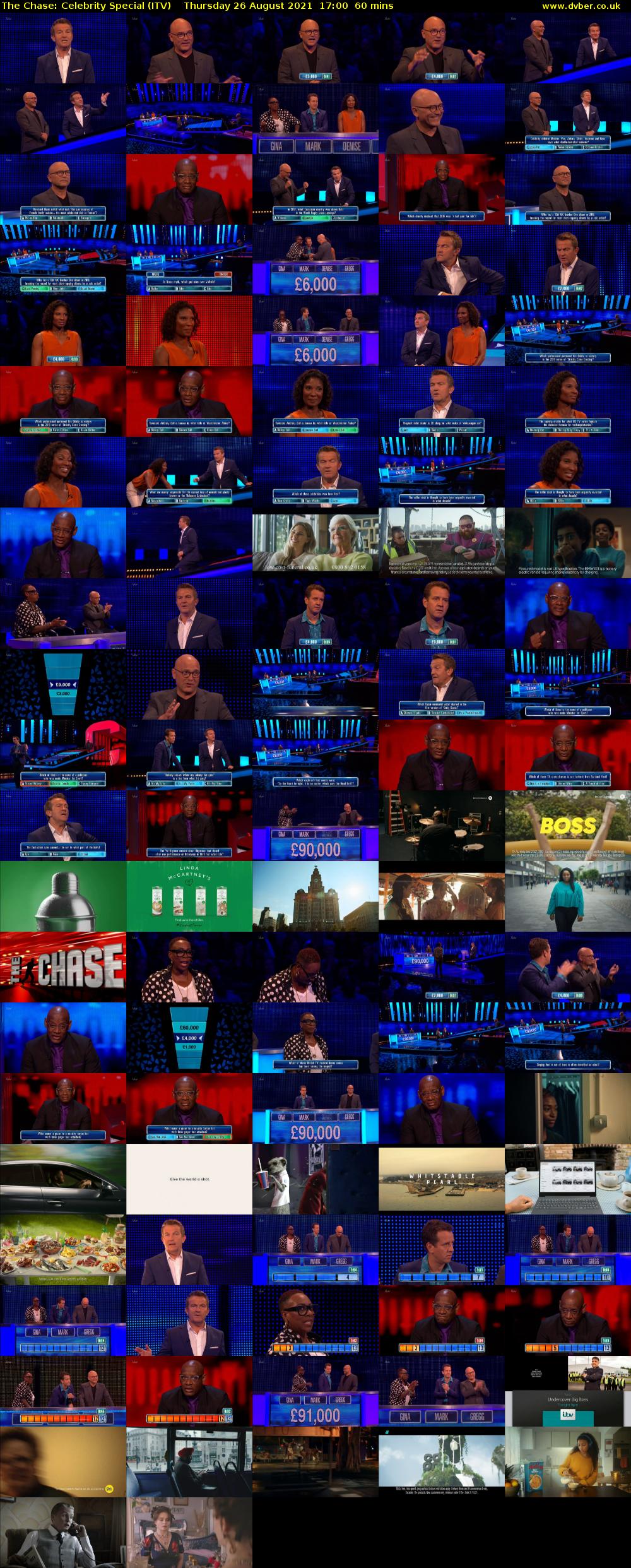The Chase: Celebrity Special (ITV) Thursday 26 August 2021 17:00 - 18:00