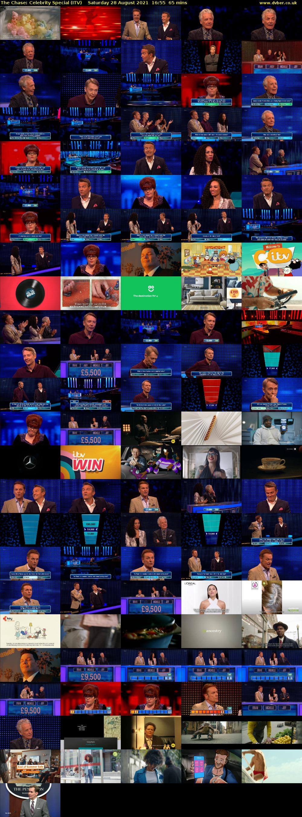 The Chase: Celebrity Special (ITV) Saturday 28 August 2021 16:55 - 18:00
