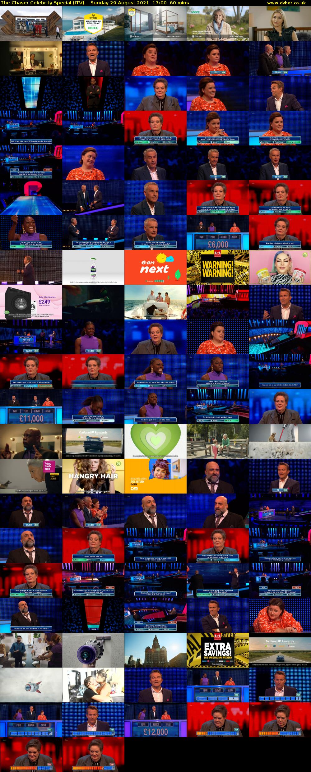 The Chase: Celebrity Special (ITV) Sunday 29 August 2021 17:00 - 18:00