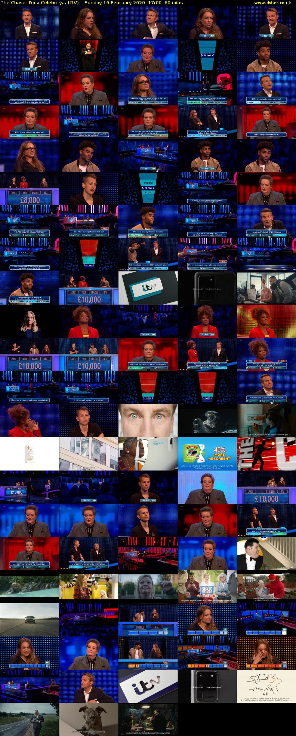 The Chase: I'm a Celebrity... (ITV) Sunday 16 February 2020 17:00 - 18:00