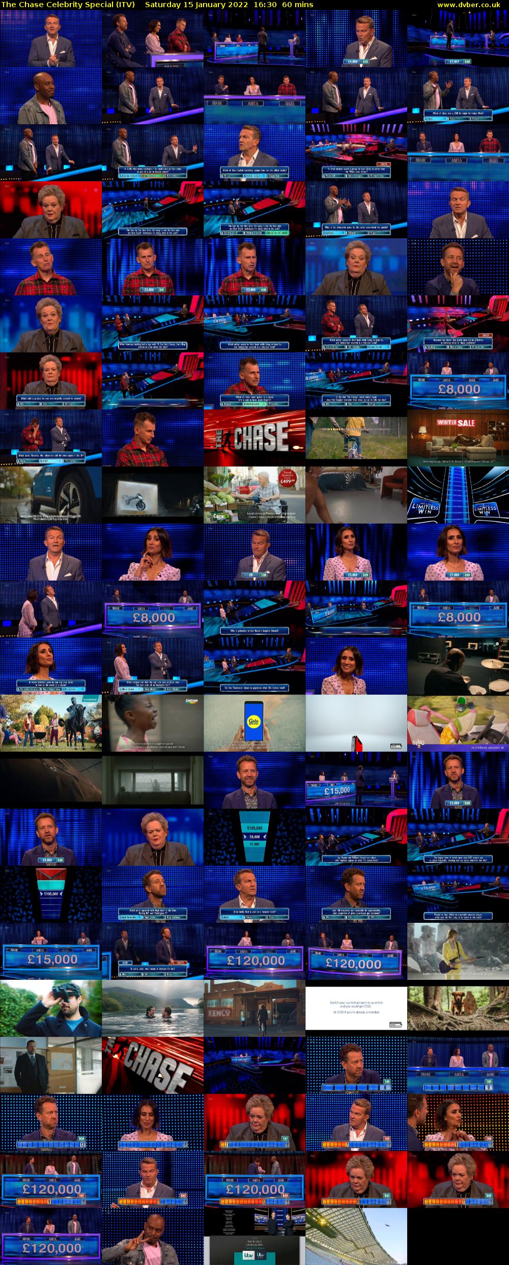 The Chase Celebrity Special (ITV) Saturday 15 January 2022 16:30 - 17:30