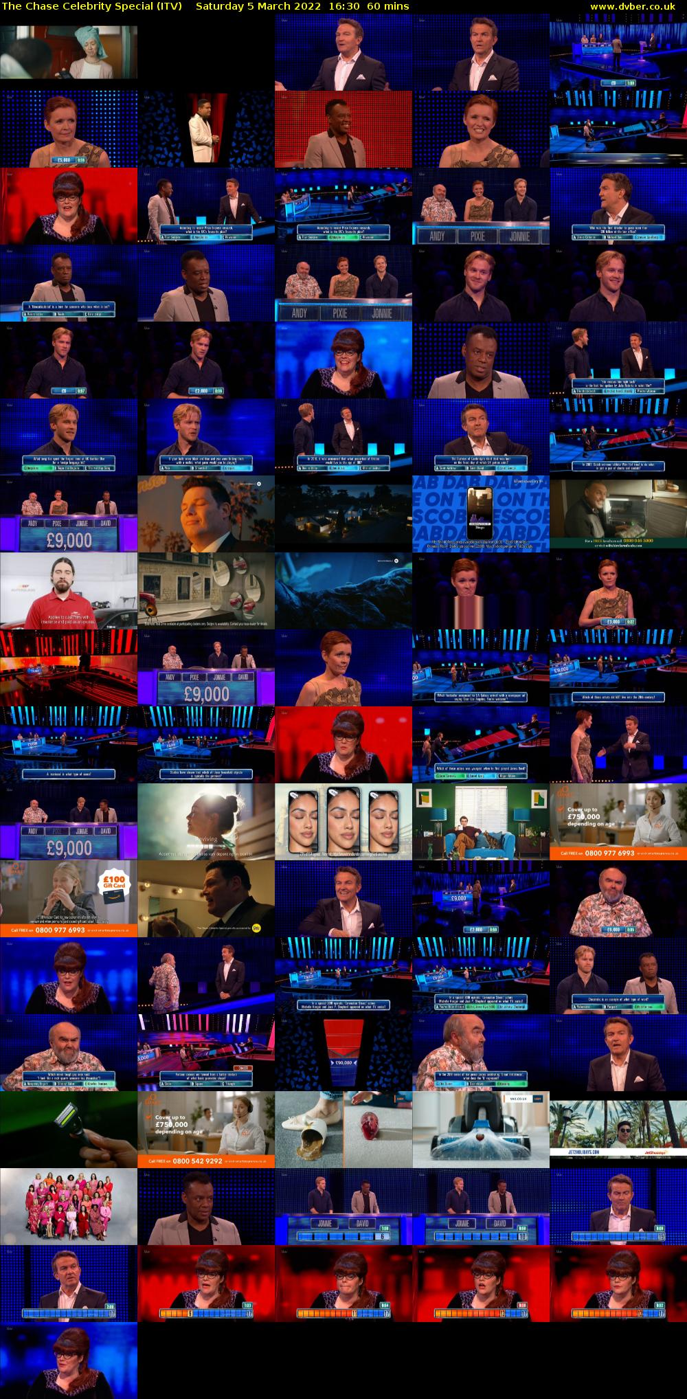 The Chase Celebrity Special (ITV) Saturday 5 March 2022 16:30 - 17:30