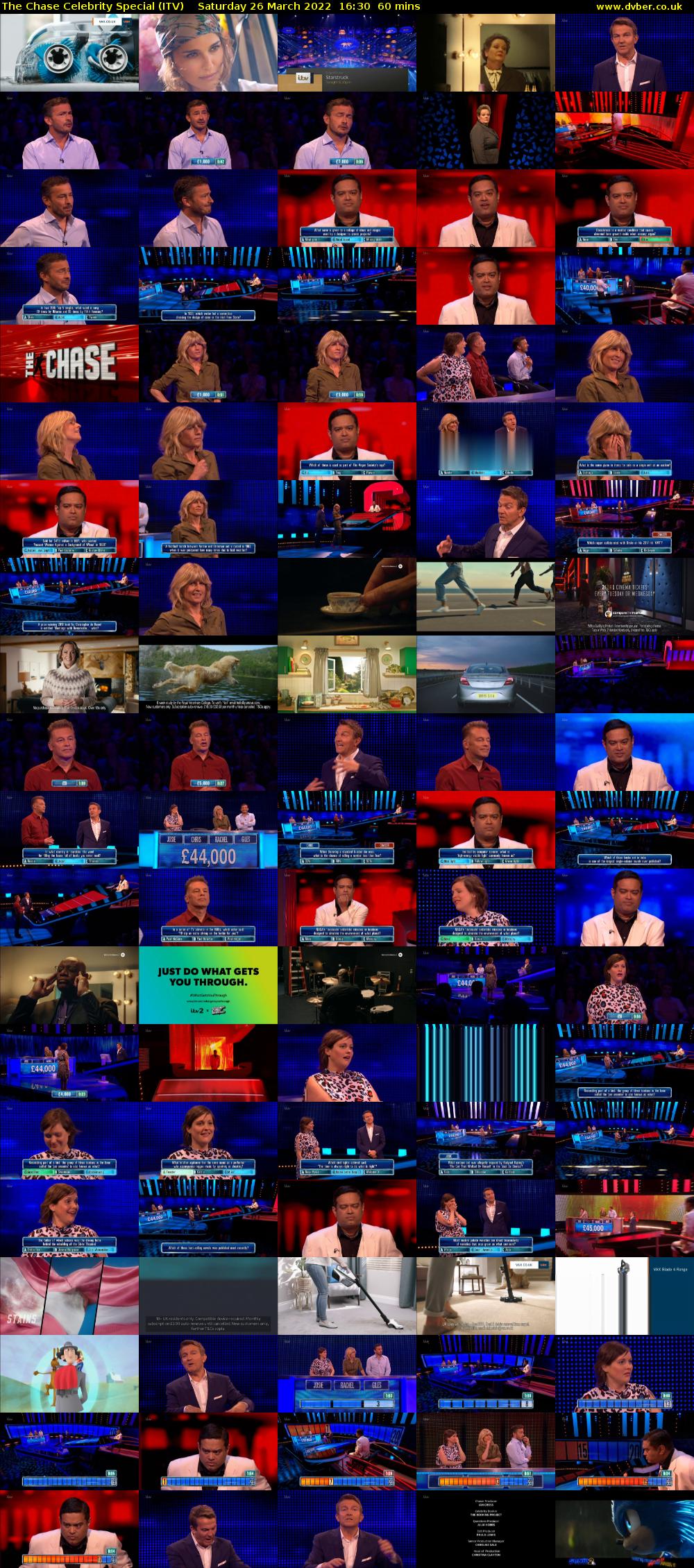 The Chase Celebrity Special (ITV) Saturday 26 March 2022 16:30 - 17:30