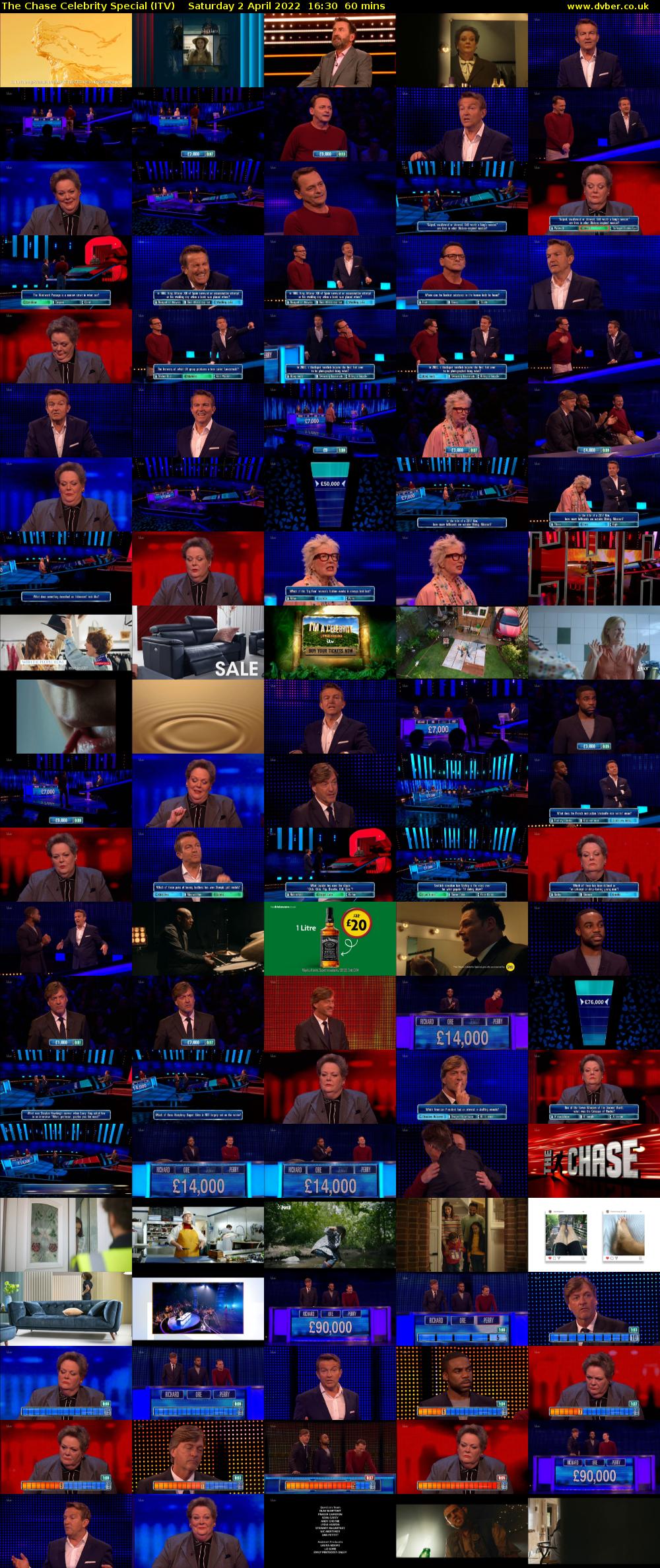 The Chase Celebrity Special (ITV) Saturday 2 April 2022 16:30 - 17:30