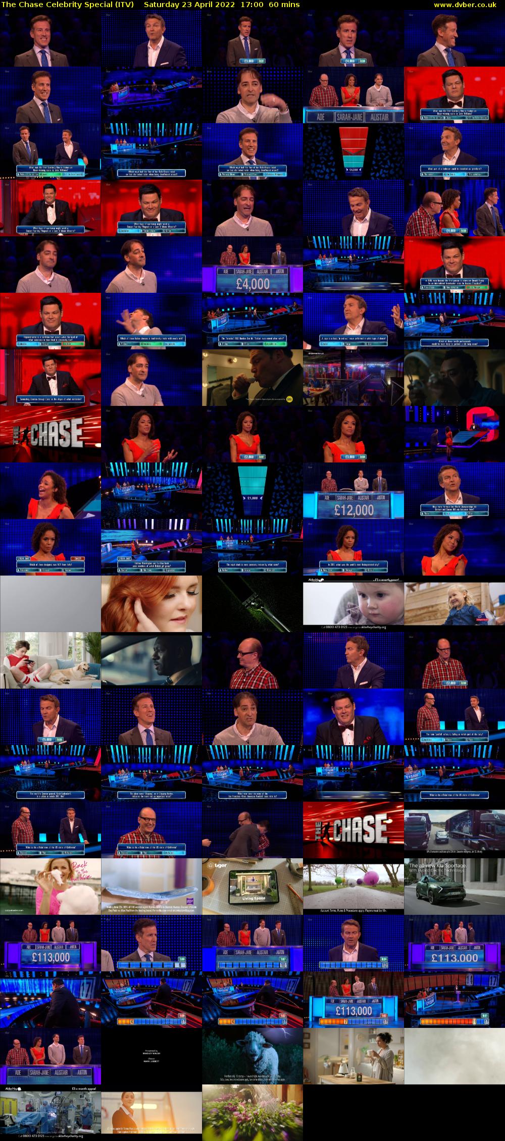The Chase Celebrity Special (ITV) Saturday 23 April 2022 17:00 - 18:00