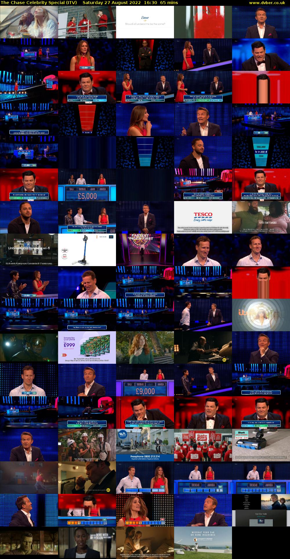 The Chase Celebrity Special (ITV) Saturday 27 August 2022 16:30 - 17:35