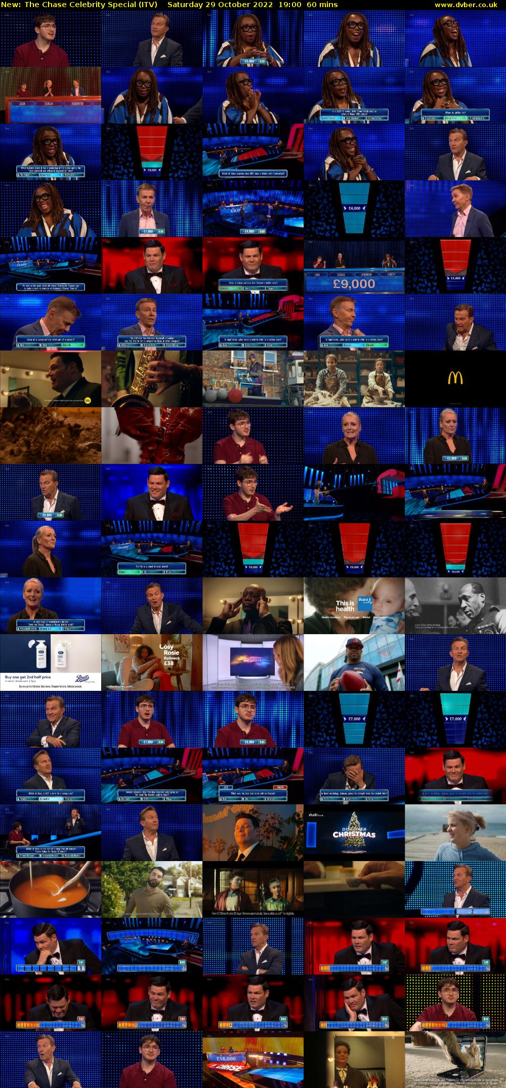 The Chase Celebrity Special (ITV) Saturday 29 October 2022 19:00 - 20:00