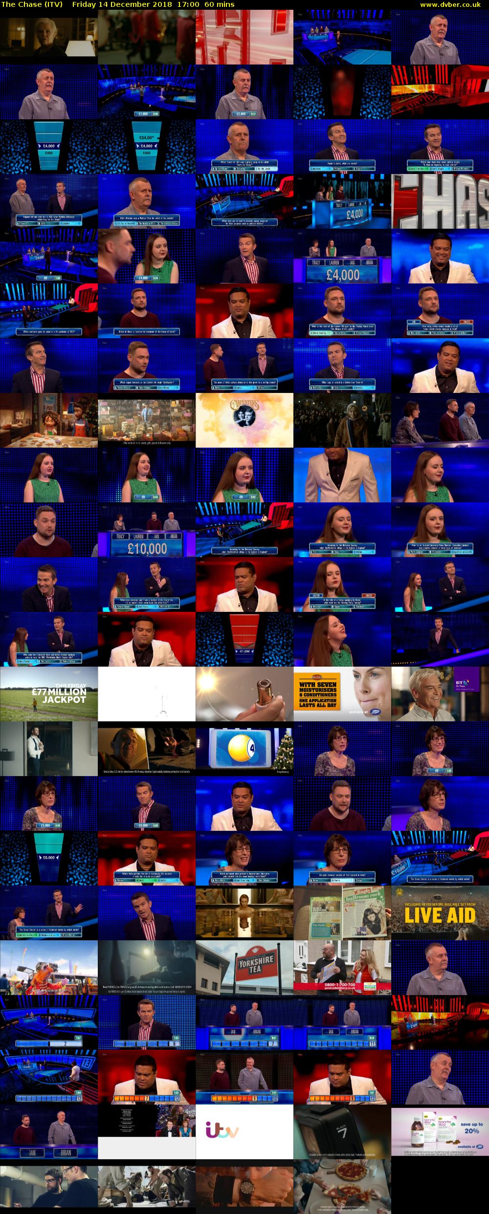 The Chase (ITV) Friday 14 December 2018 17:00 - 18:00