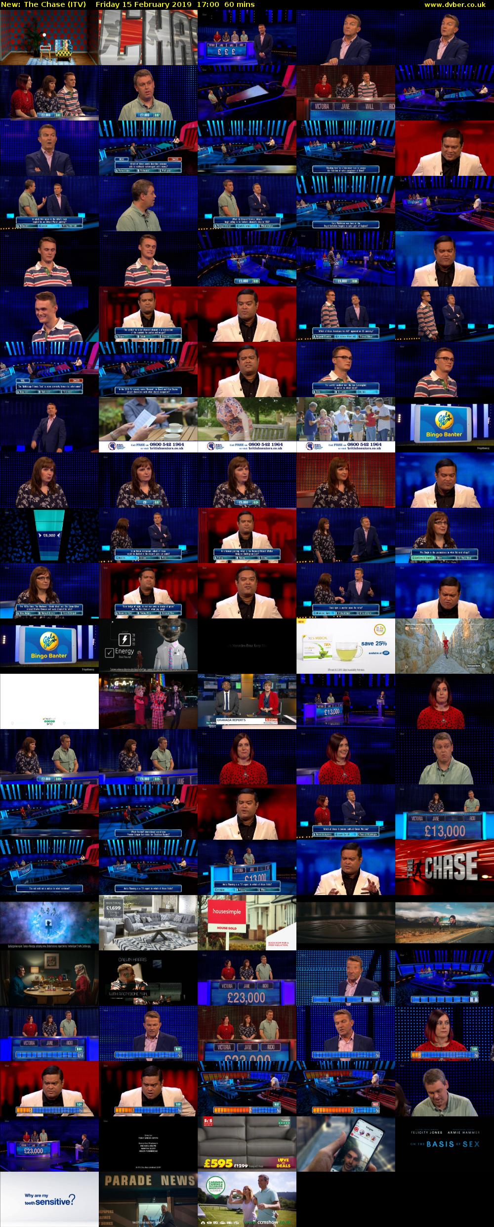 The Chase (ITV) Friday 15 February 2019 17:00 - 18:00