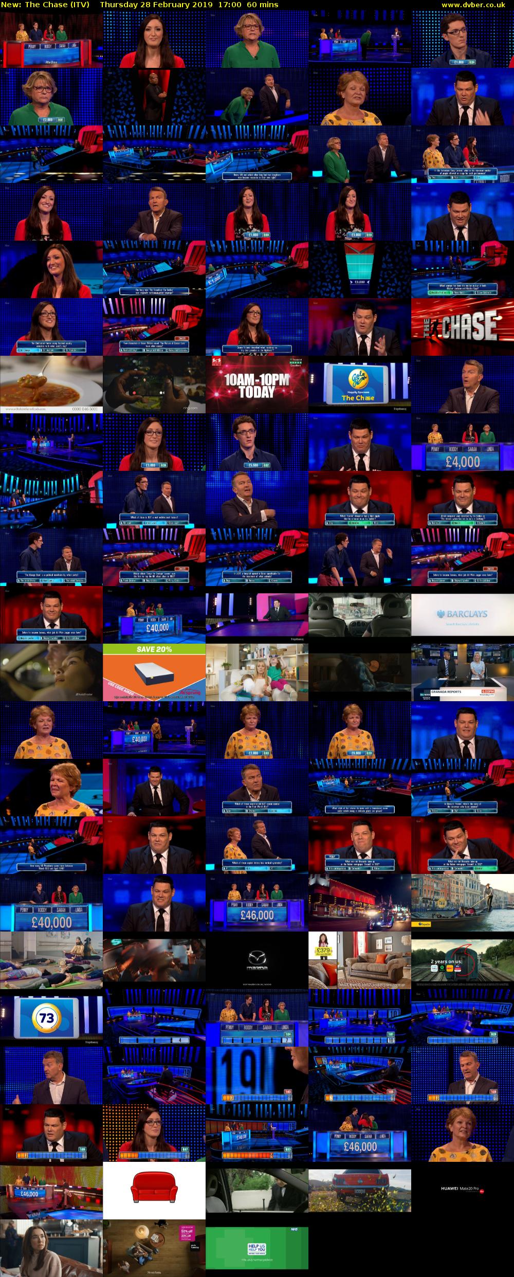 The Chase (ITV) Thursday 28 February 2019 17:00 - 18:00