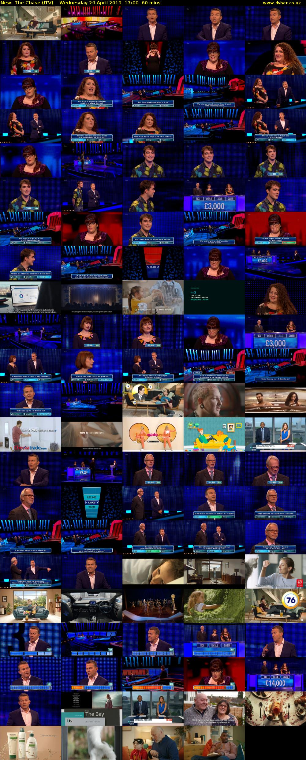 The Chase (ITV) Wednesday 24 April 2019 17:00 - 18:00