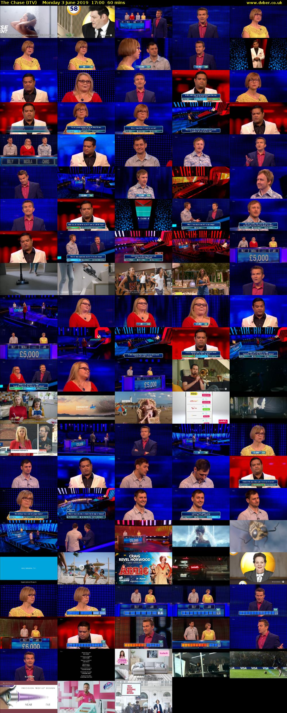The Chase (ITV) Monday 3 June 2019 17:00 - 18:00
