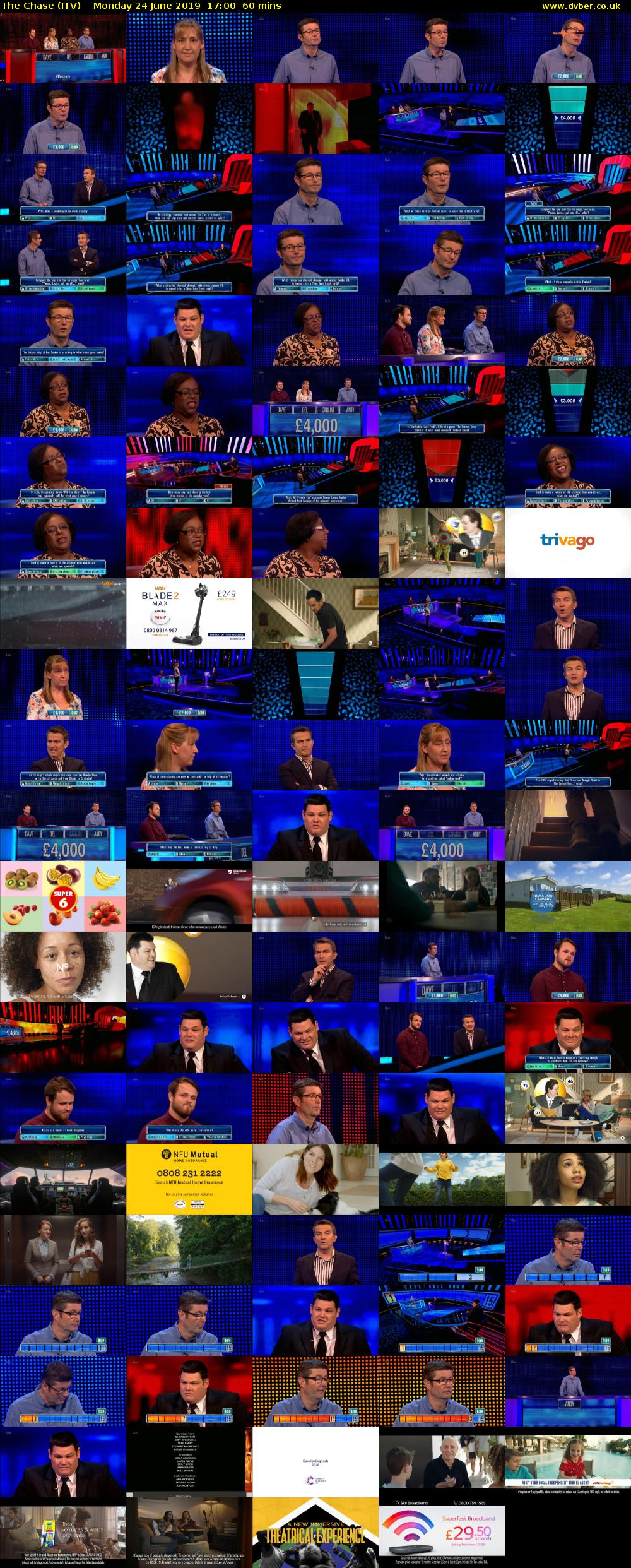 The Chase (ITV) Monday 24 June 2019 17:00 - 18:00