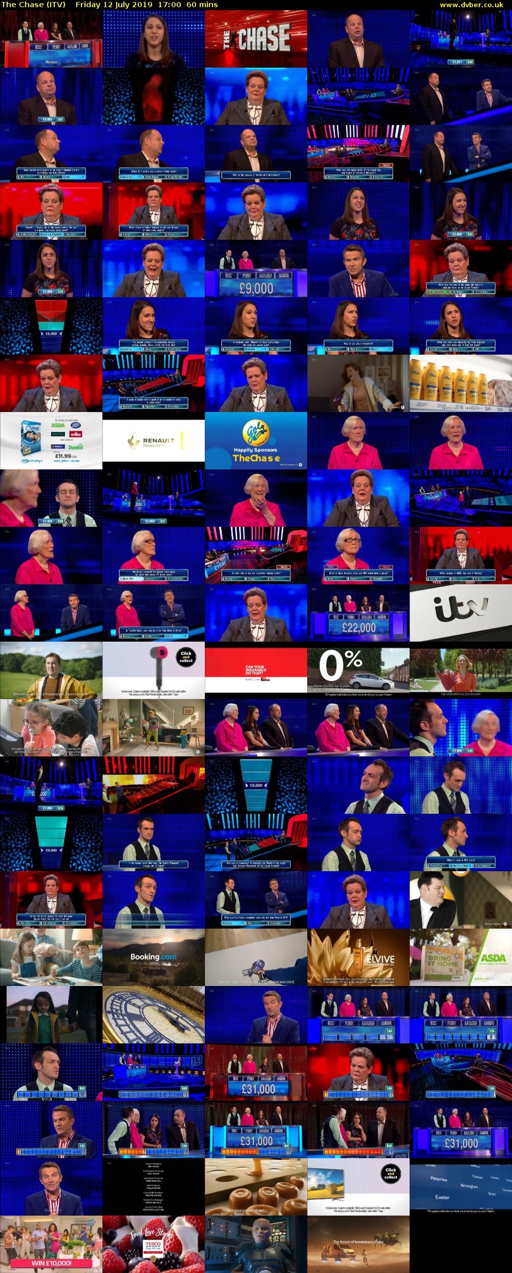 The Chase (ITV) Friday 12 July 2019 17:00 - 18:00