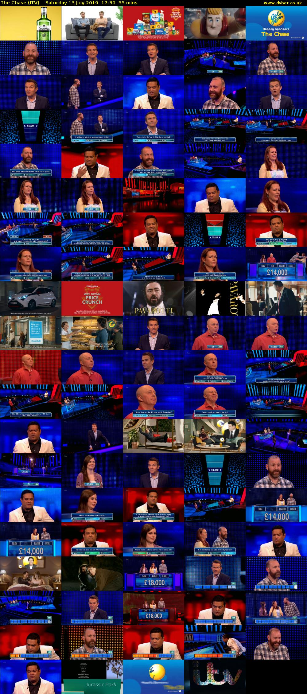 The Chase (ITV) Saturday 13 July 2019 17:30 - 18:25