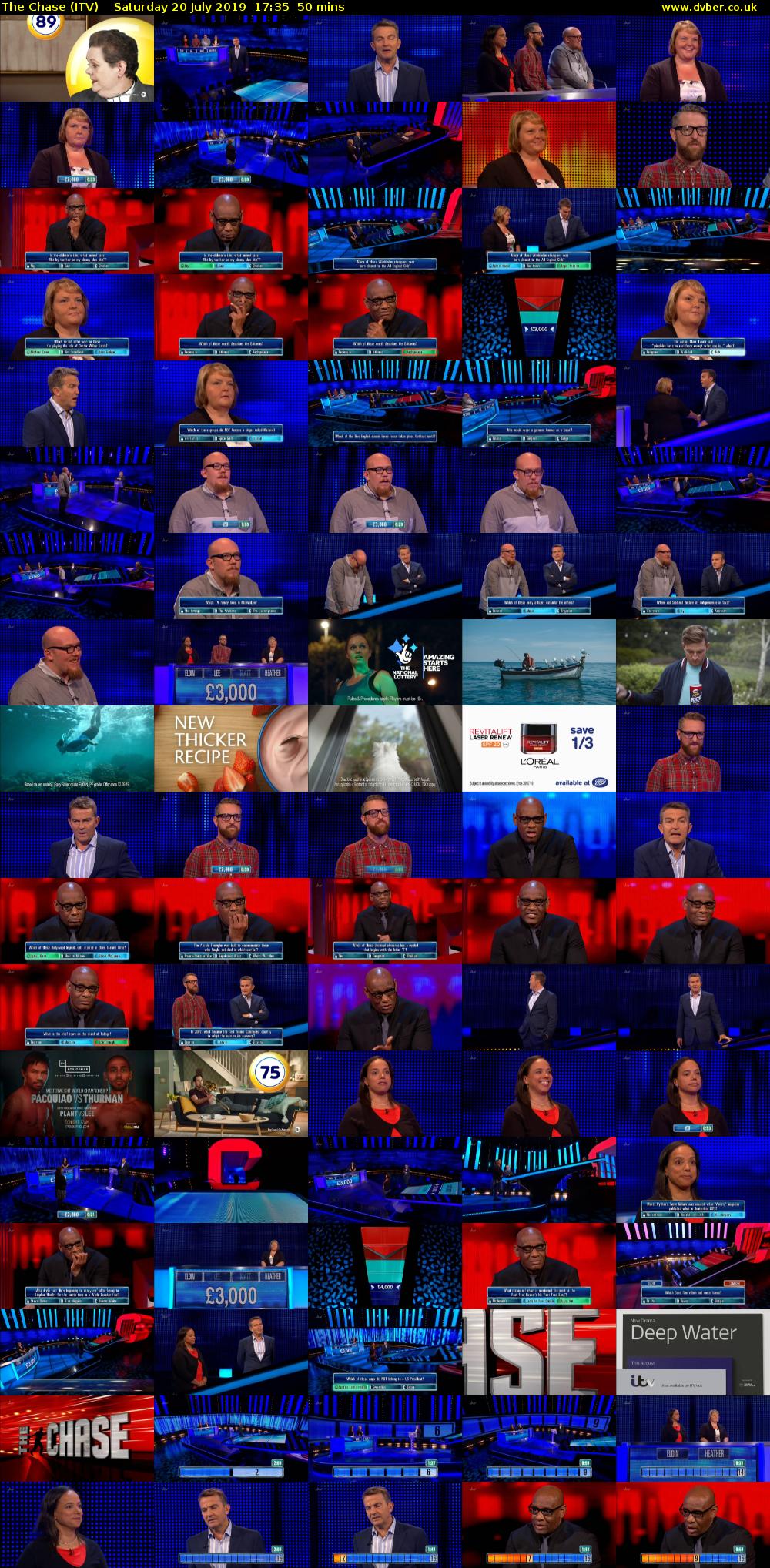 The Chase (ITV) Saturday 20 July 2019 17:35 - 18:25