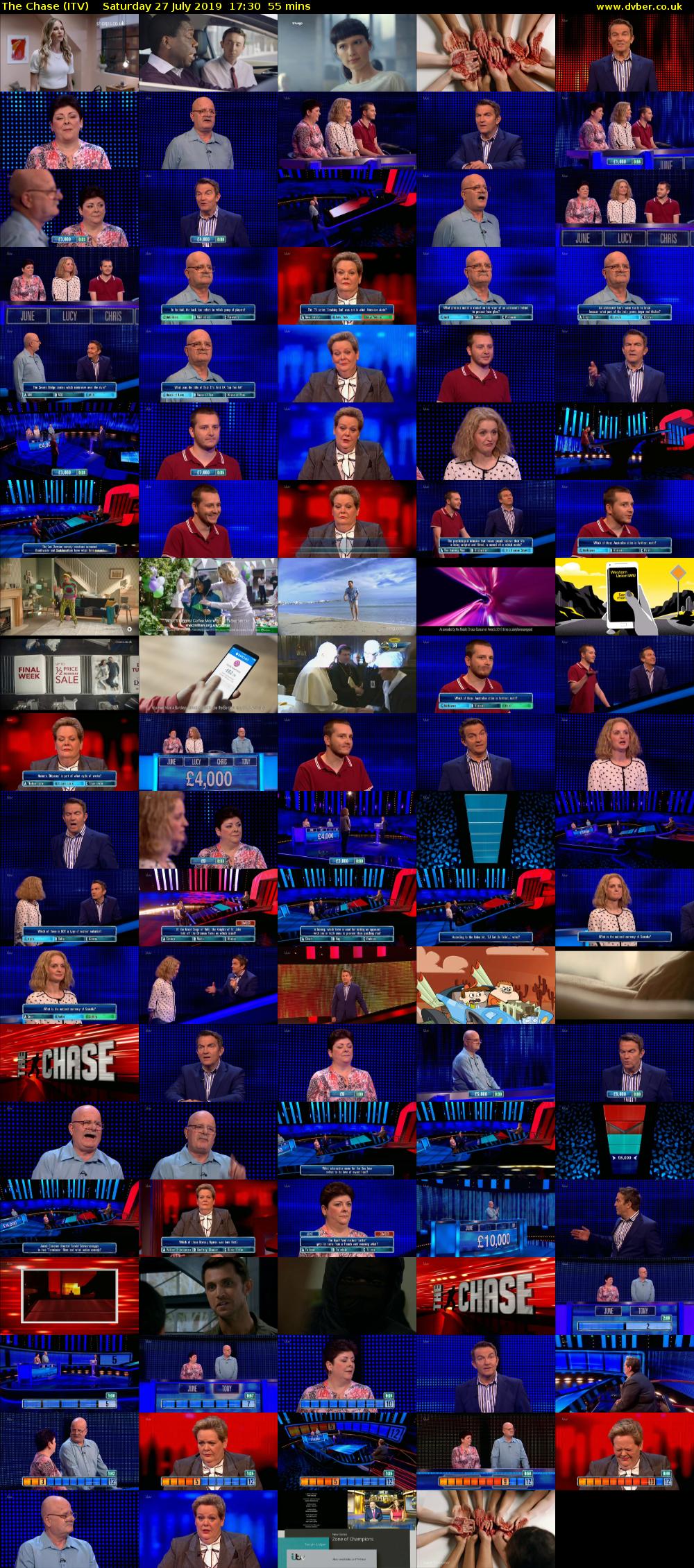 The Chase (ITV) Saturday 27 July 2019 17:30 - 18:25