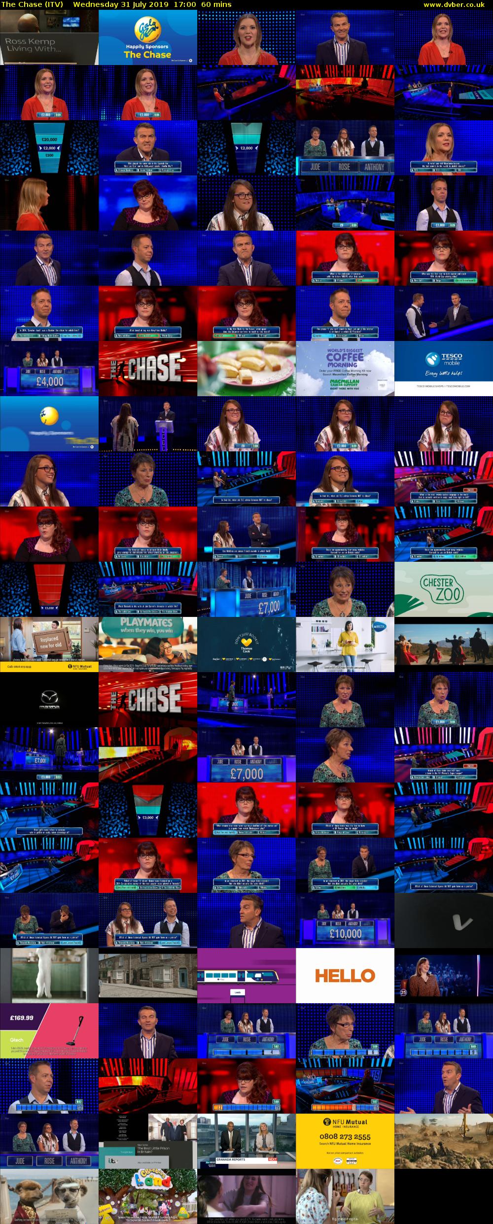 The Chase (ITV) Wednesday 31 July 2019 17:00 - 18:00