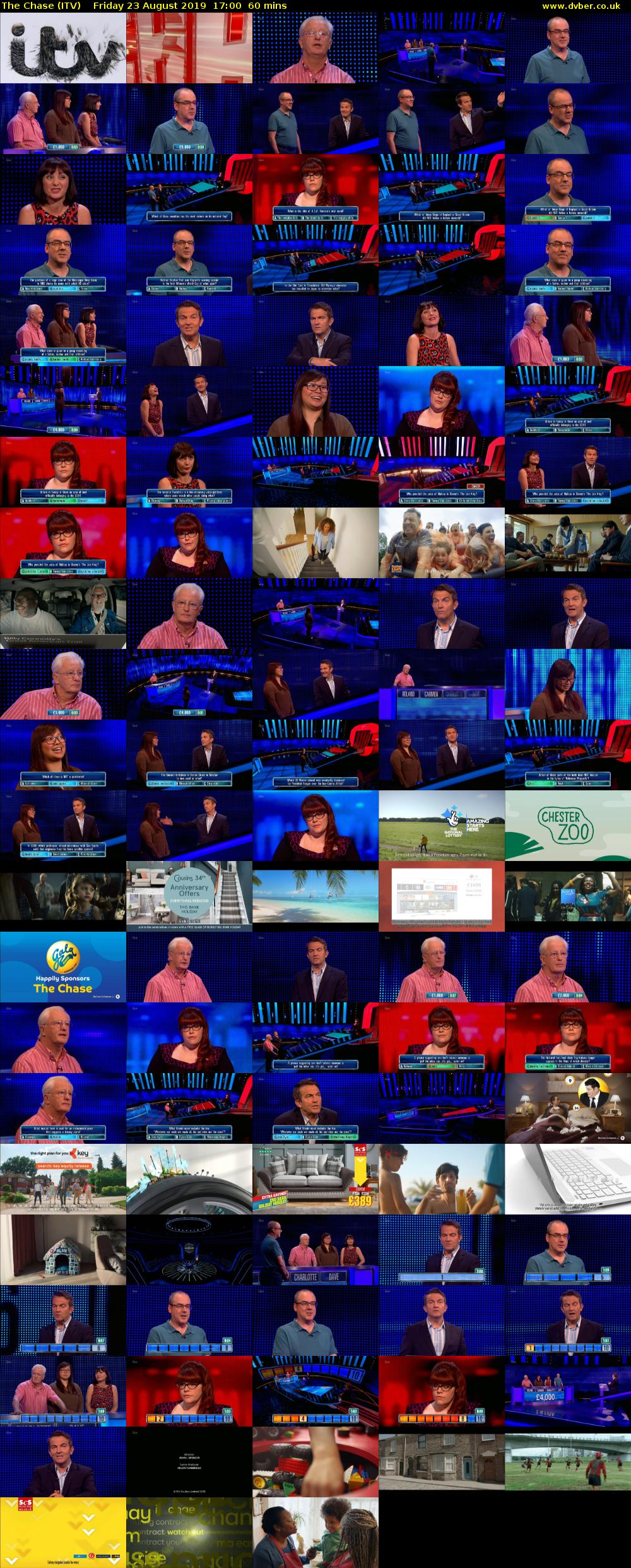 The Chase (ITV) Friday 23 August 2019 17:00 - 18:00
