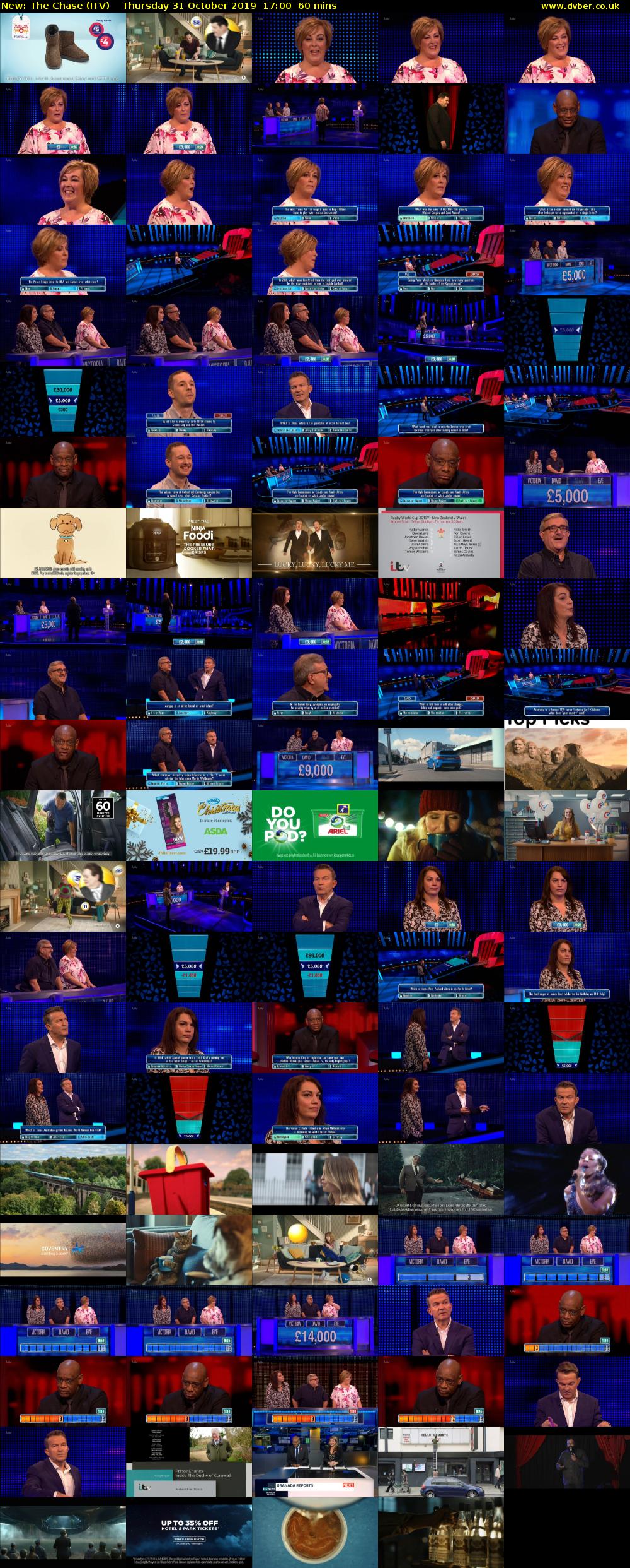 The Chase (ITV) Thursday 31 October 2019 17:00 - 18:00