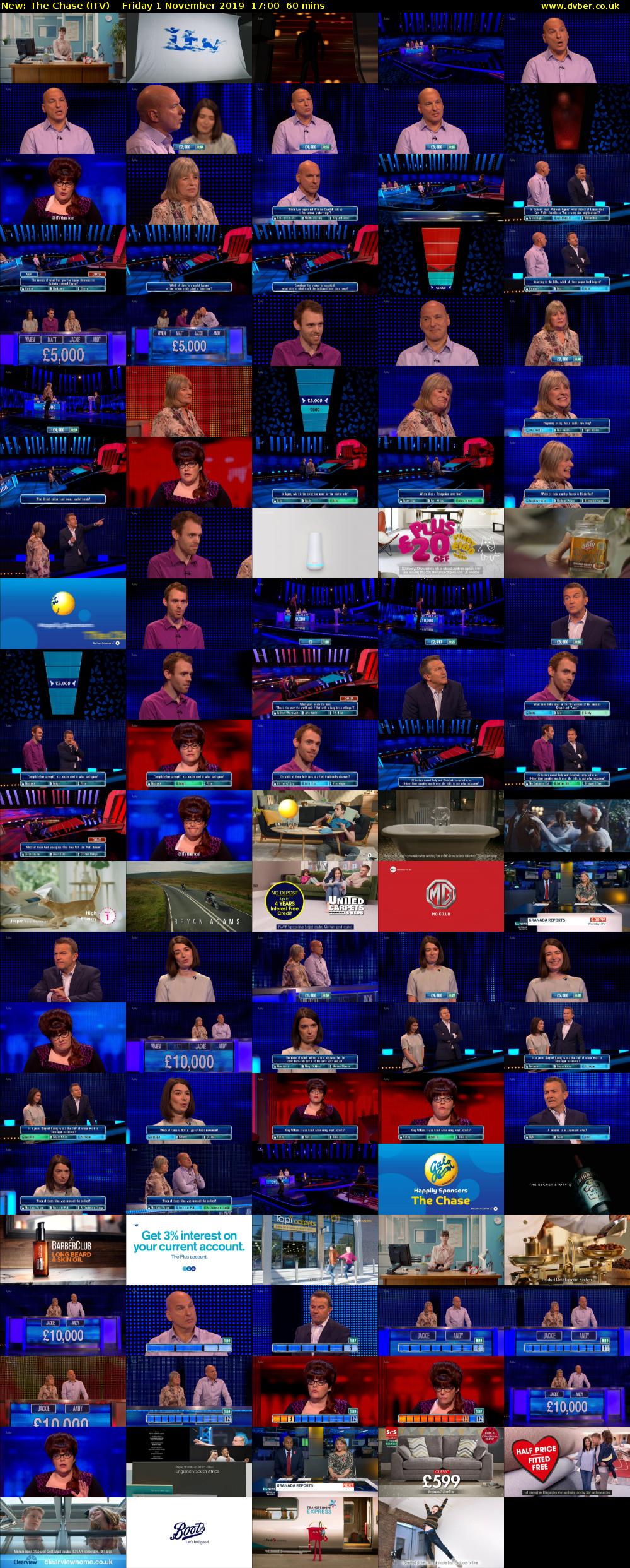 The Chase (ITV) Friday 1 November 2019 17:00 - 18:00