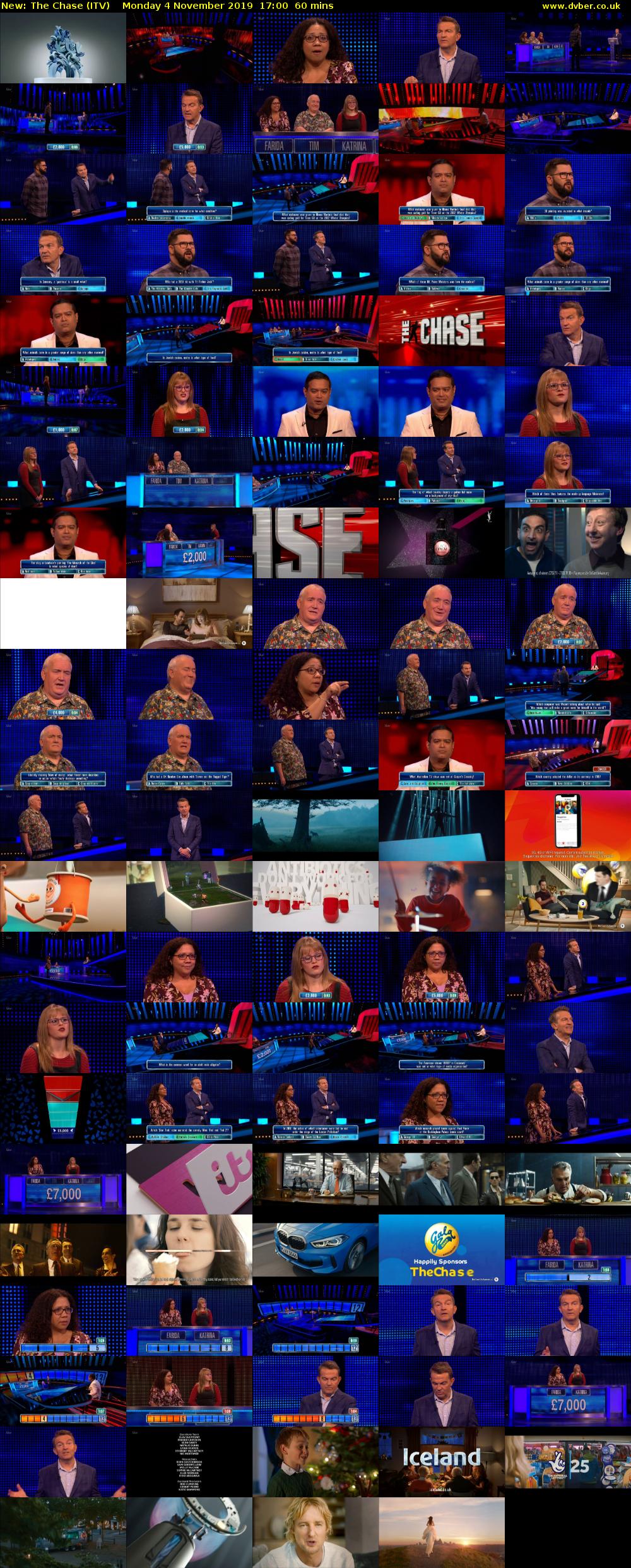 The Chase (ITV) Monday 4 November 2019 17:00 - 18:00