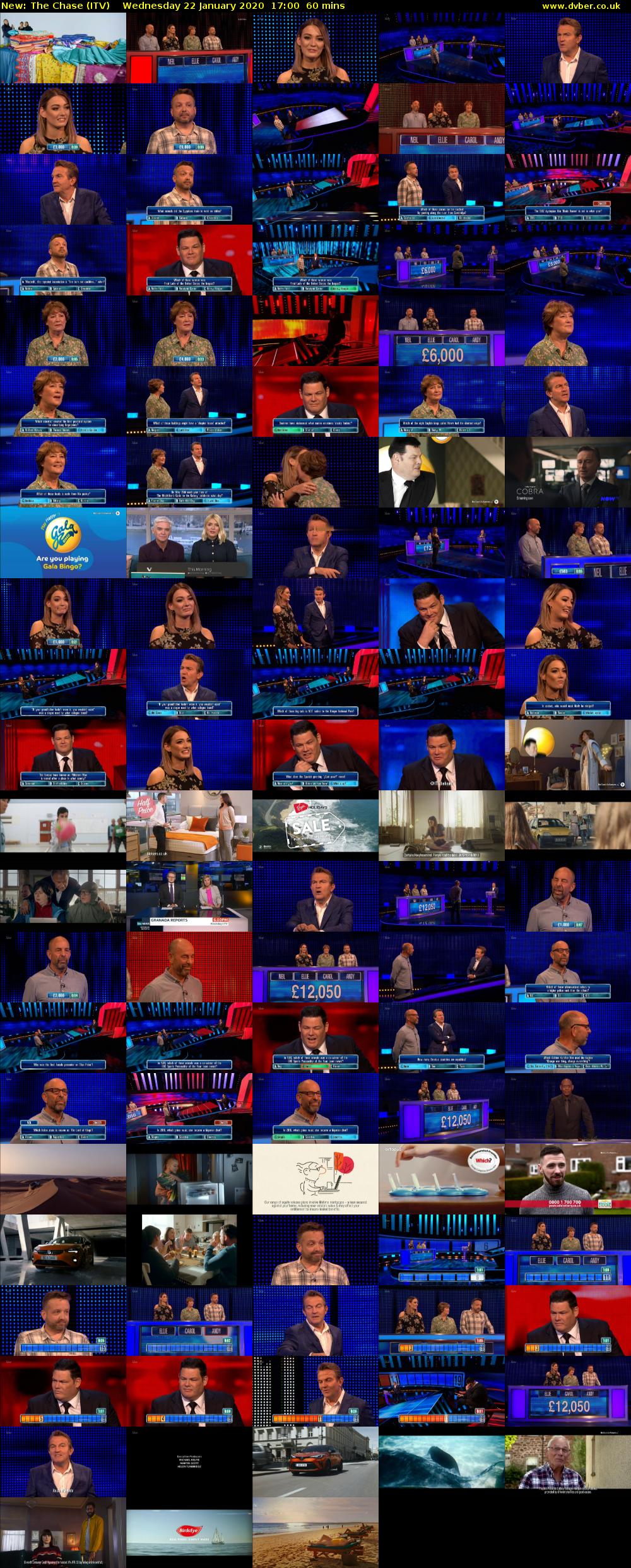 The Chase (ITV) Wednesday 22 January 2020 17:00 - 18:00